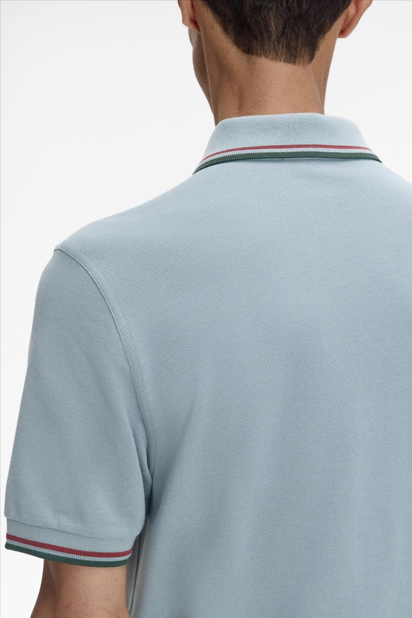Fred Perry - Blauwgrijze Twin Tipped polo
