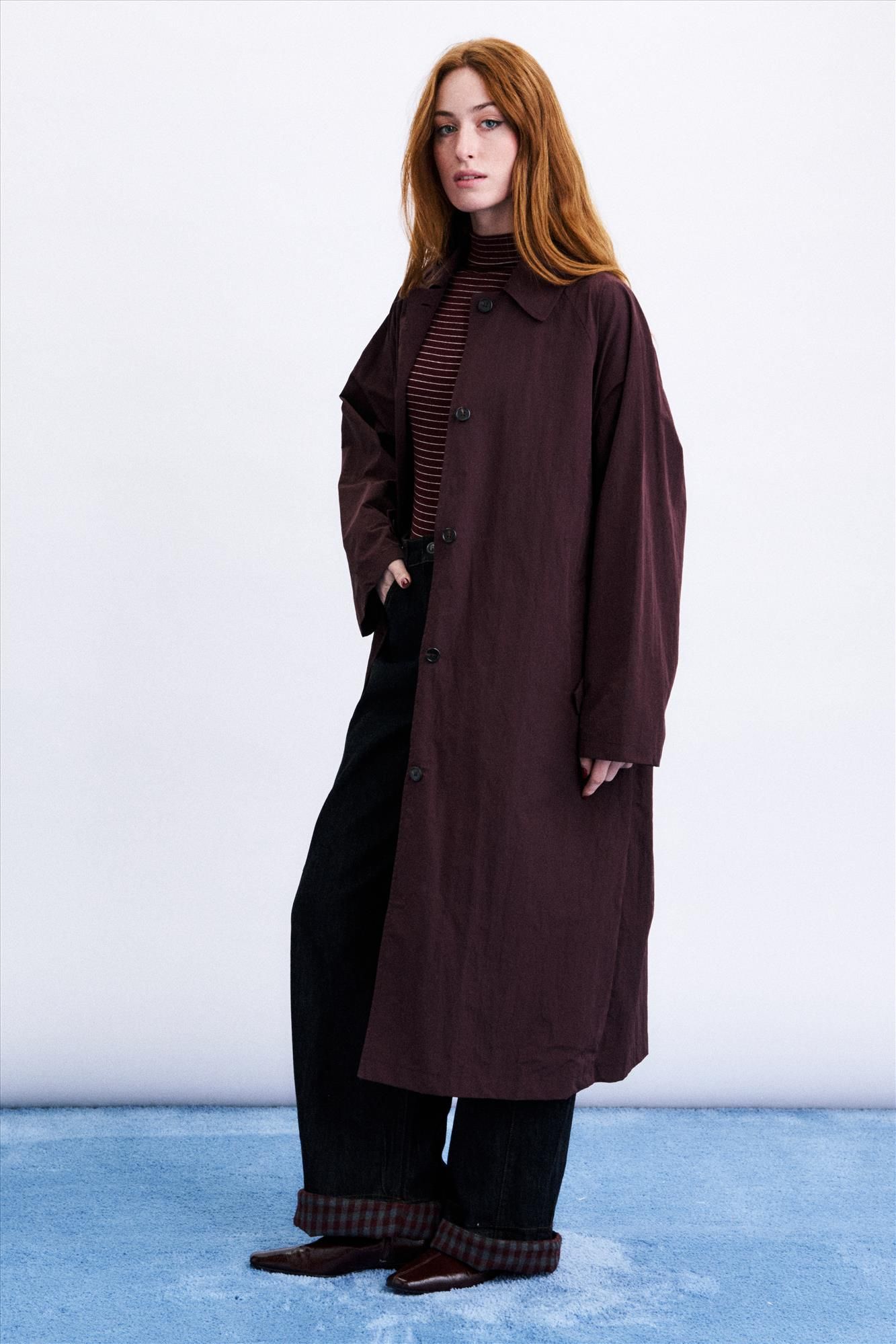 FRNCH - Donkerbordeaux Tomita jas