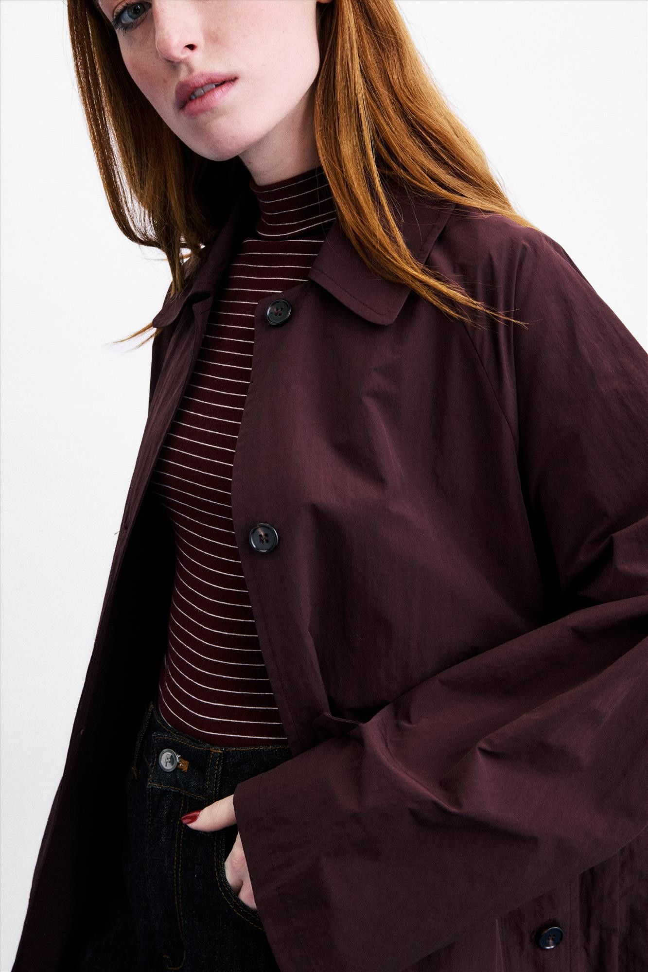FRNCH - Donkerbordeaux Tomita jas