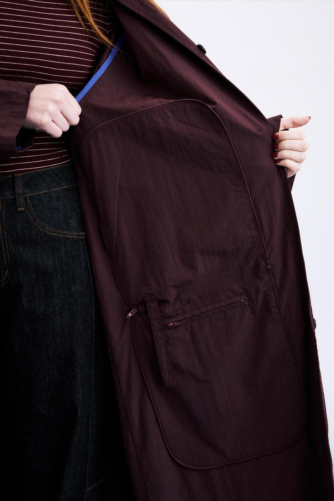 FRNCH - Donkerbordeaux Tomita jas