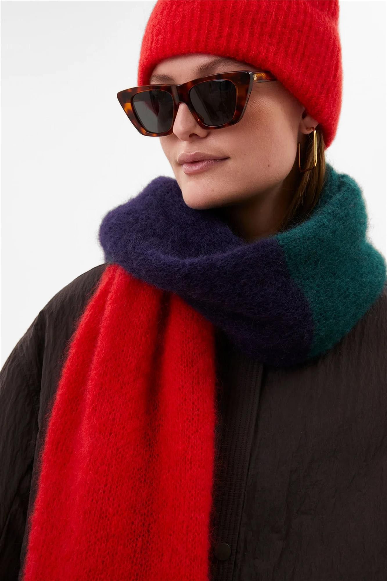 BY BAR - Multicolor Leah Striped sjaal