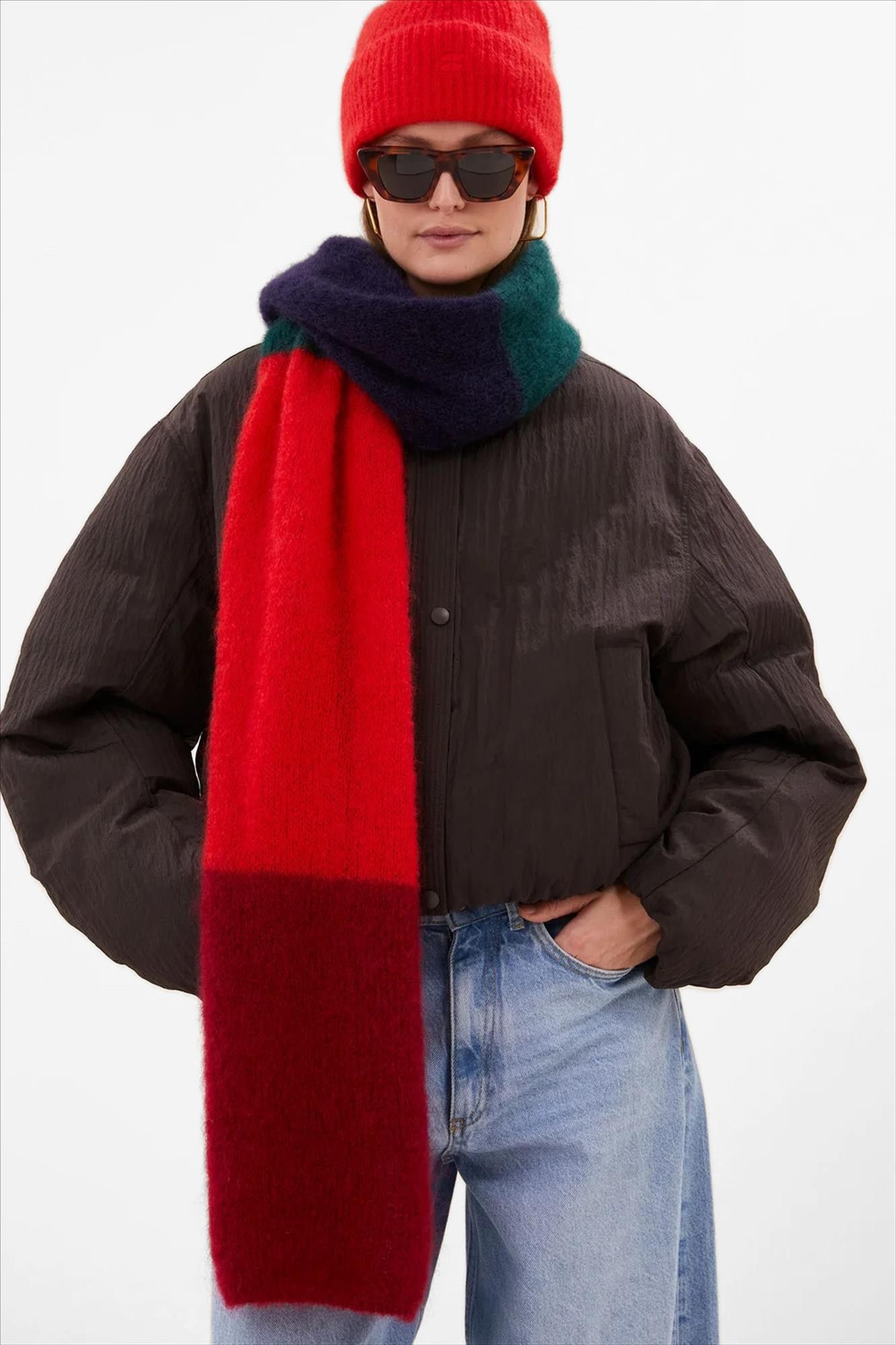 BY BAR - Multicolor Leah Striped sjaal