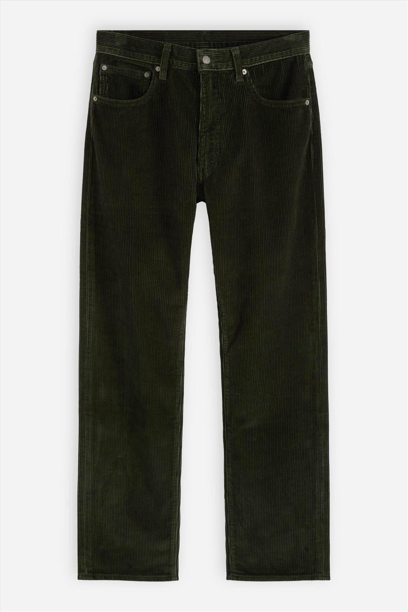 Levi's - Donkergroene ribfluweel Relaxed 555 Straight jeans