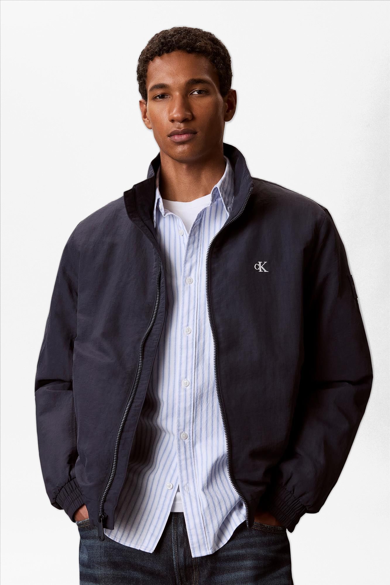 Calvin Klein Jeans - Donkerblauwe Padded Harrington jas