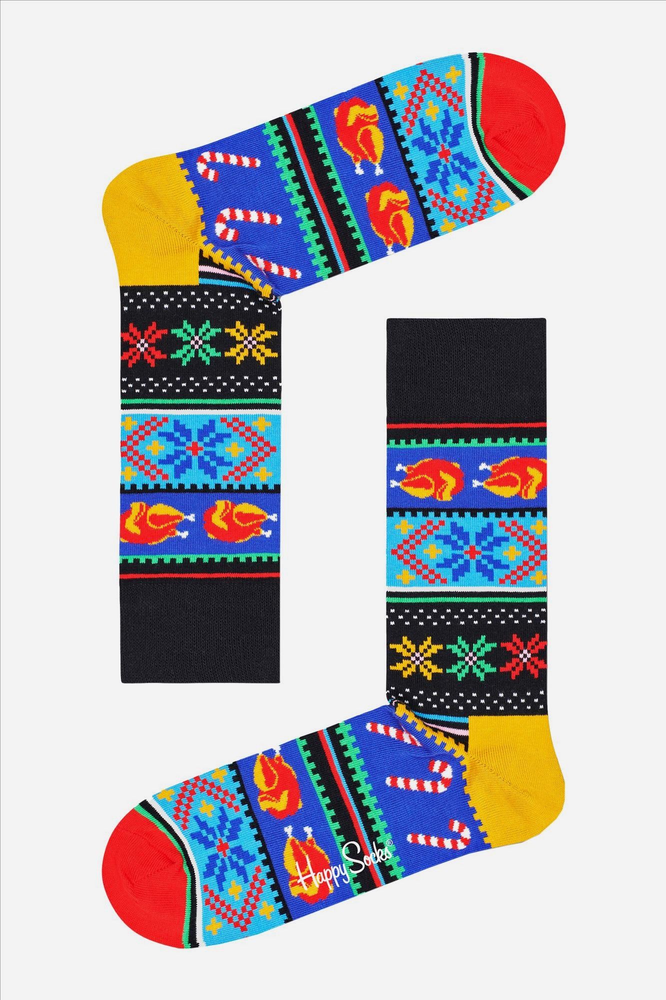 Happy Socks - Zwart-multicolour Ho Ho Ho 2-pack Gift Box Sokken, maat 36-40