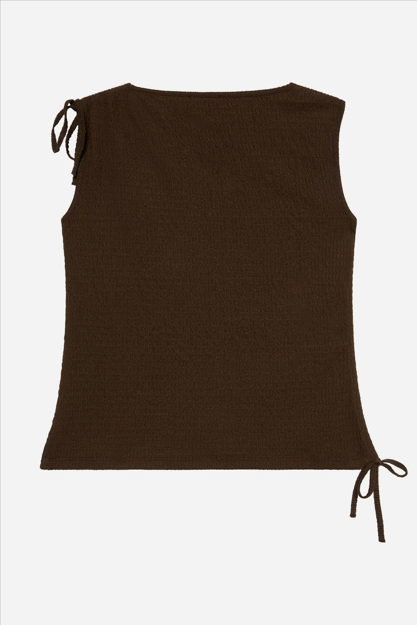 Calvin Klein Jeans - Donkerbruine Textured Knit top