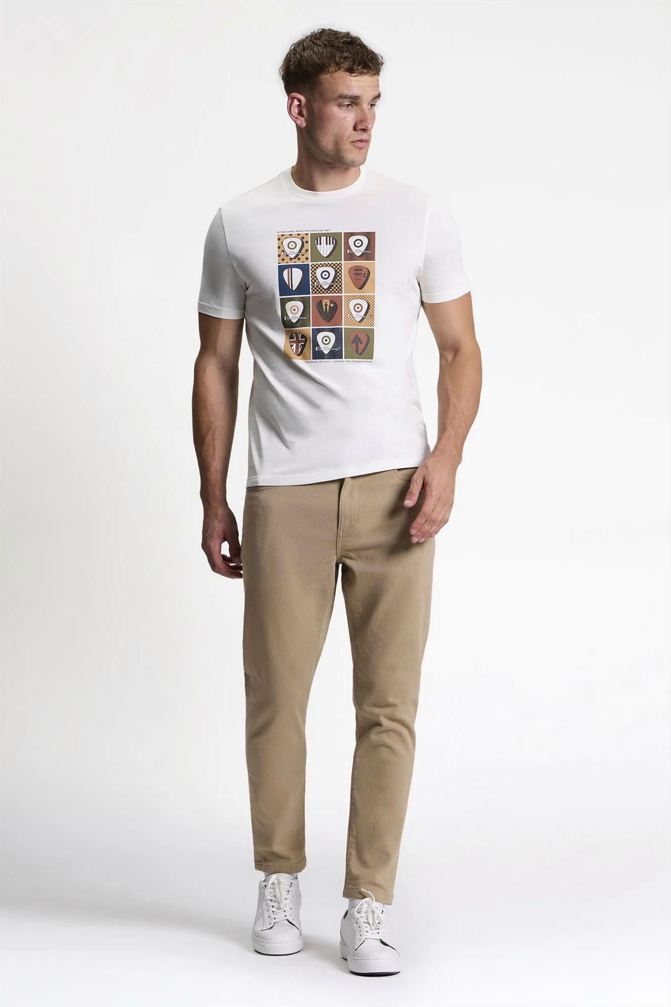 Ben Sherman - Ecru Plectrum T-shirt