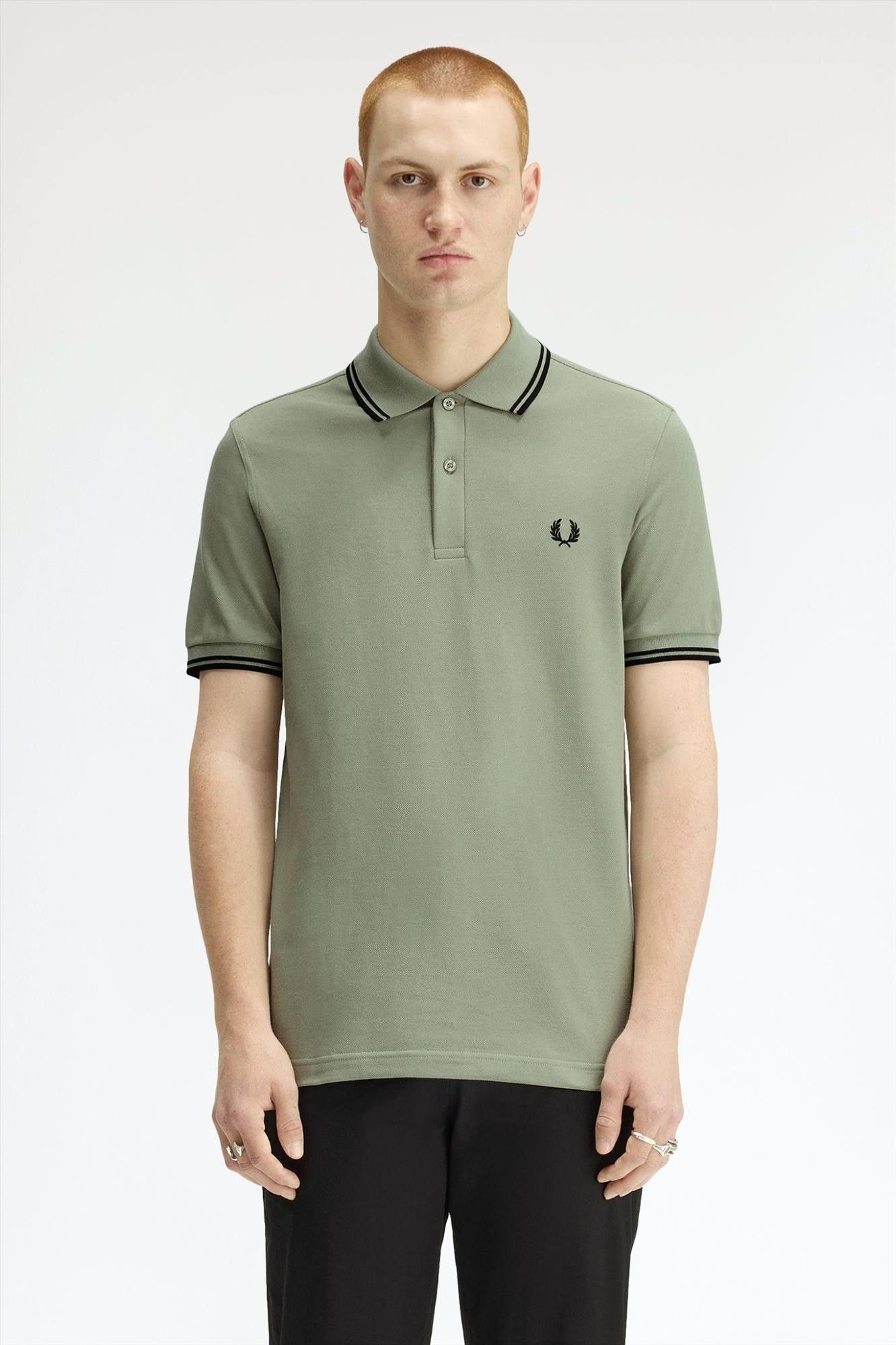 Fred Perry - Mintgroene Twin Tipped polo
