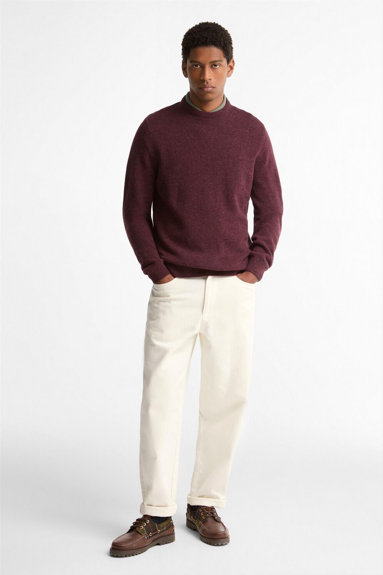 Barbour - Bordeaux Holden Crew Neck trui