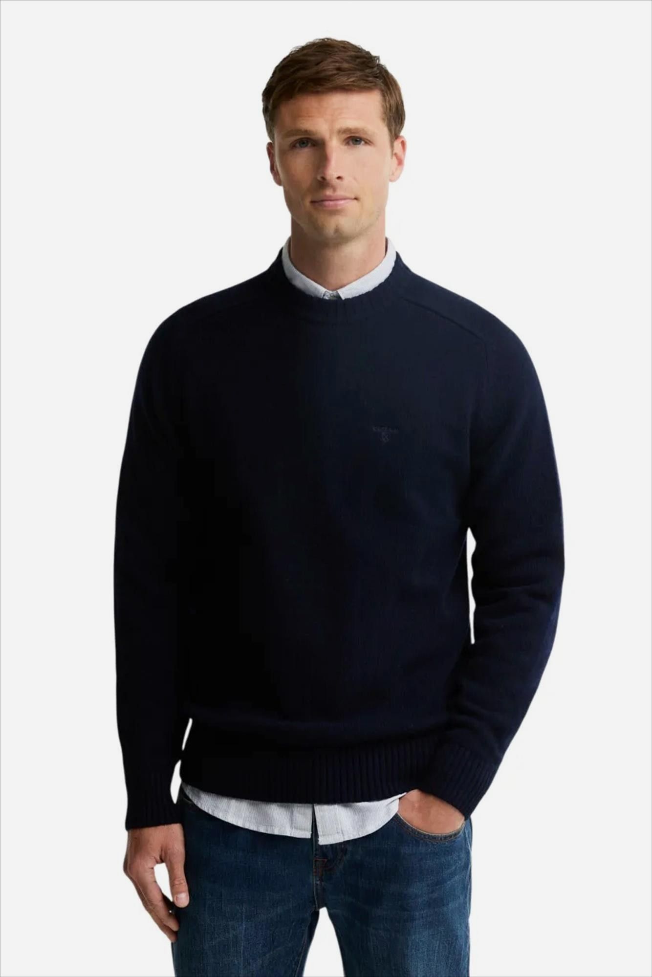 Barbour - Donkerblauwe Newtown trui