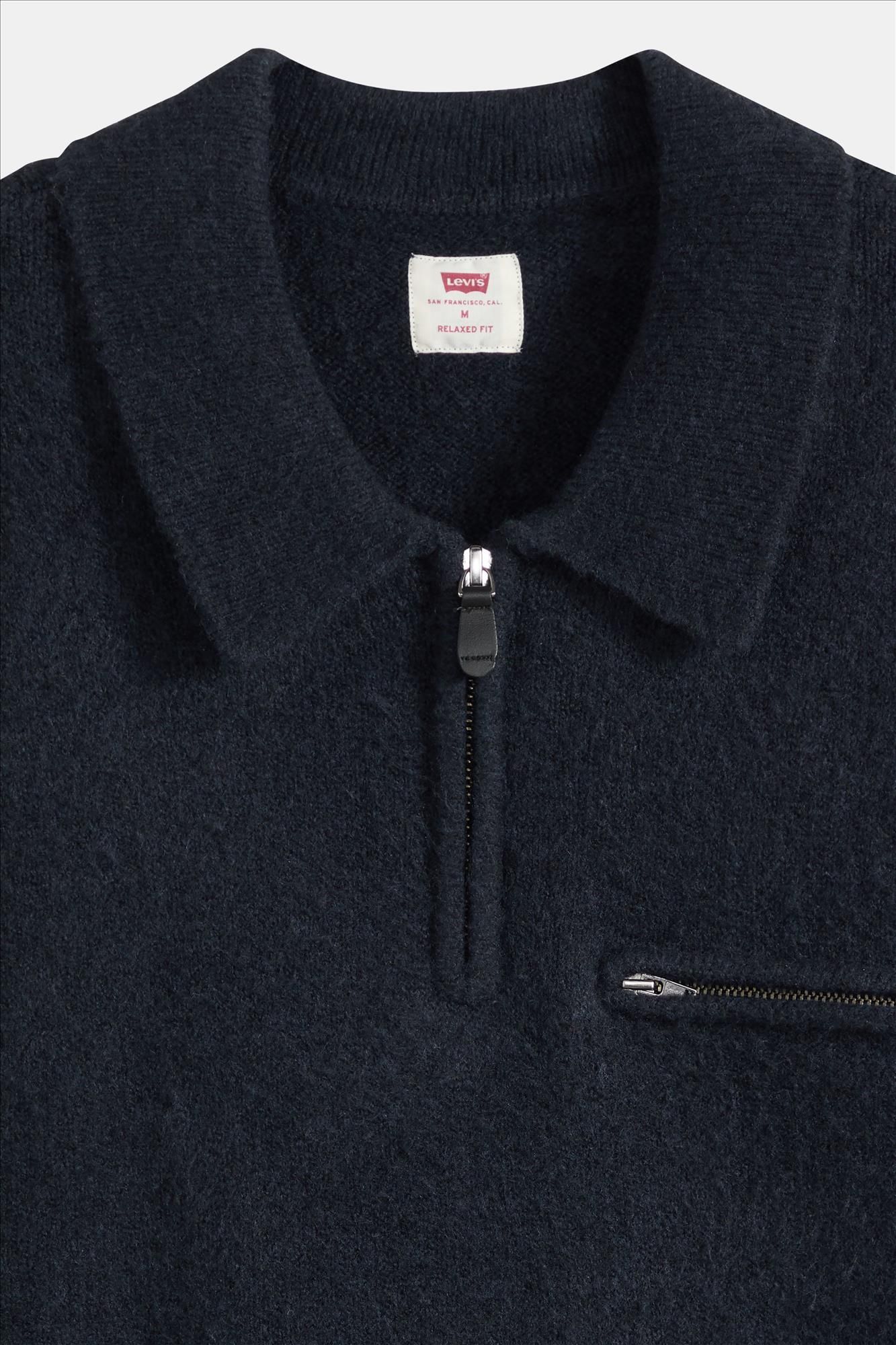 Levi's - Donkerblauwe Boulder Quarter Zip trui