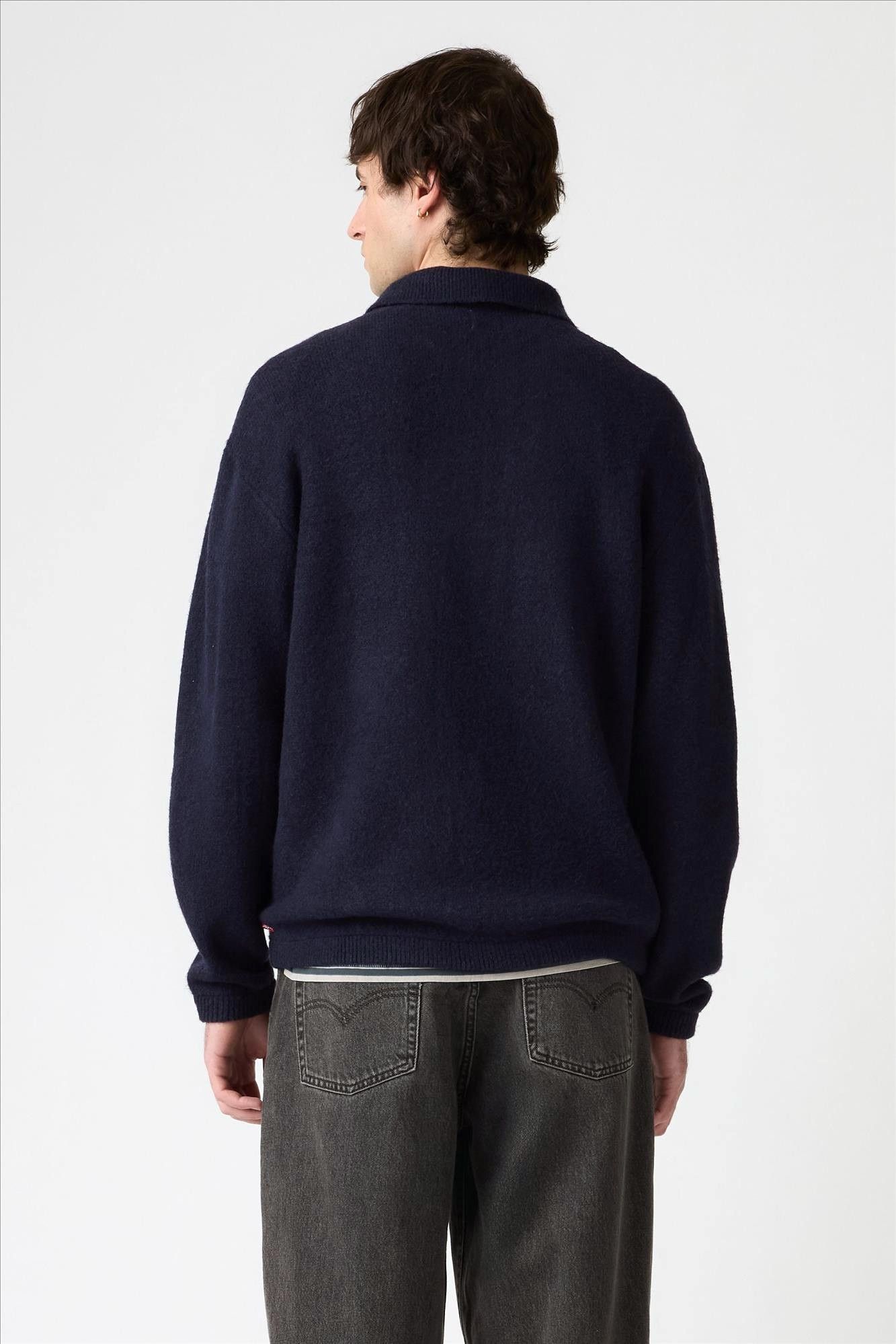 Levi's - Donkerblauwe Boulder Quarter Zip trui