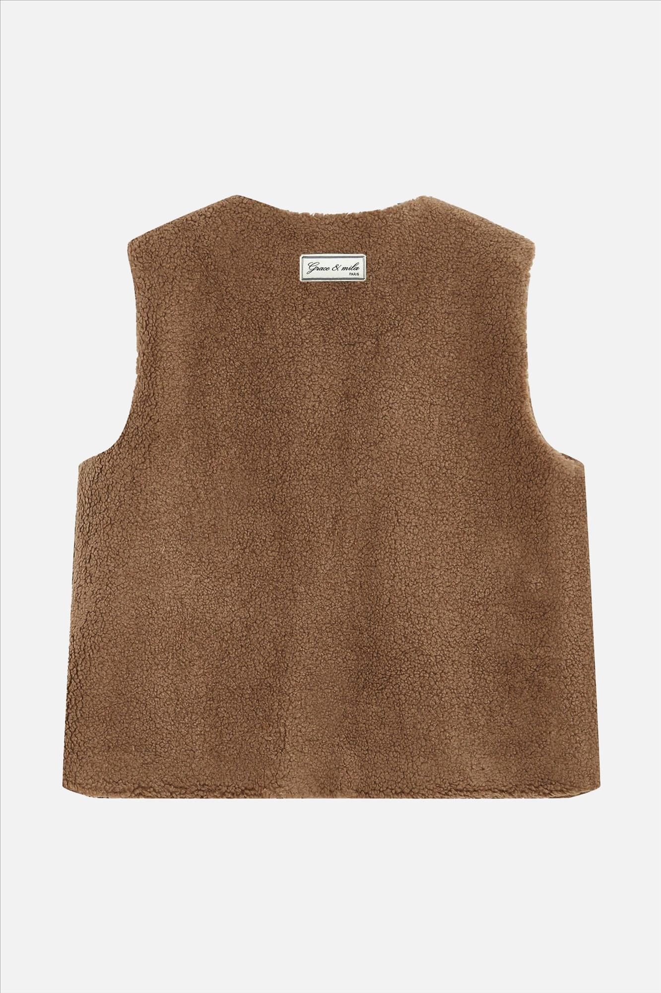 Grace & Mila - Bruin Avery vestje