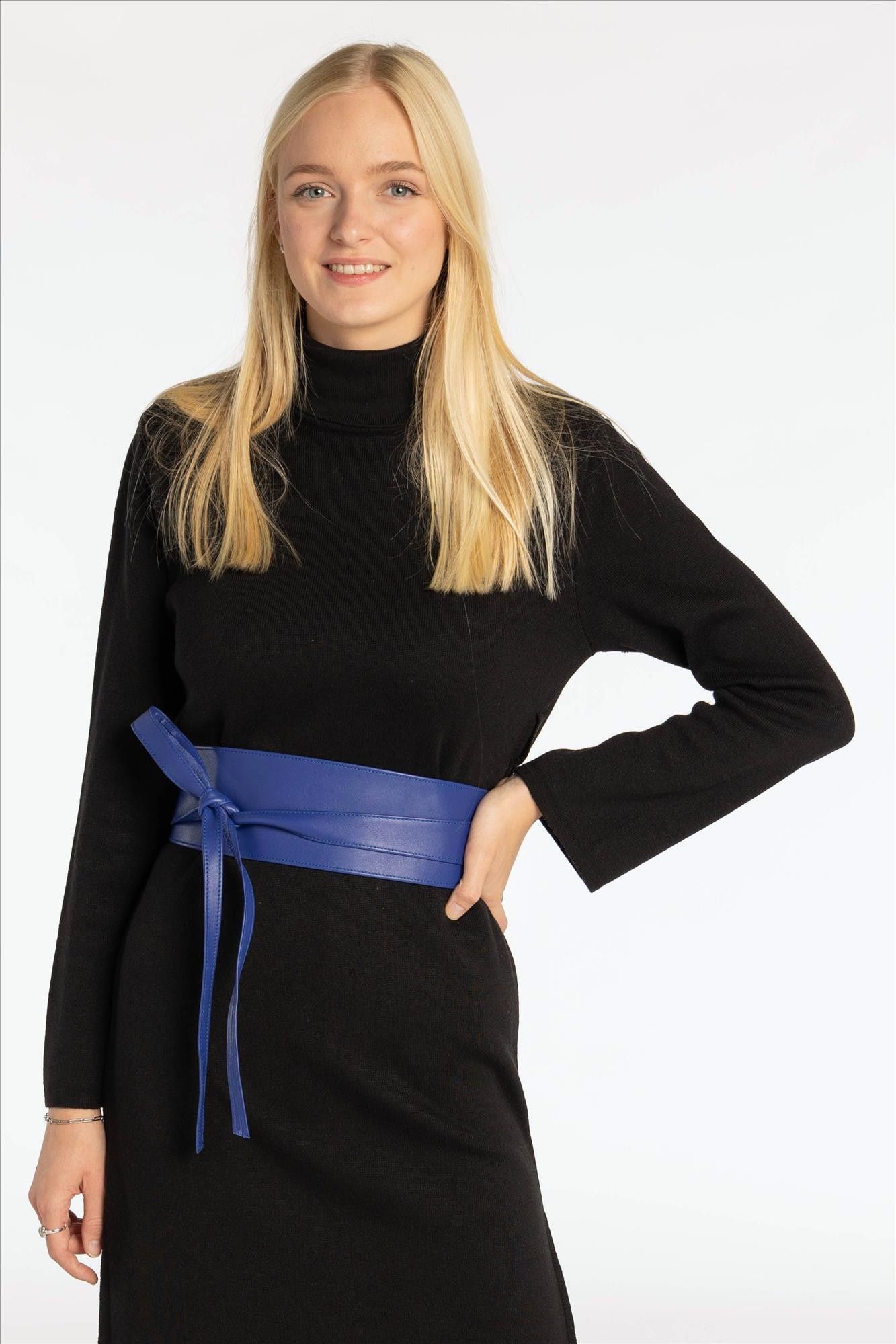 Vano - Kobalt-blauwe Wikkelriem