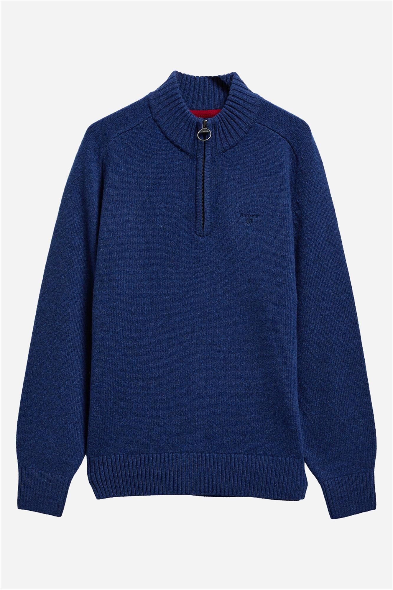 Barbour - Blauwe Newtown Half Zip trui