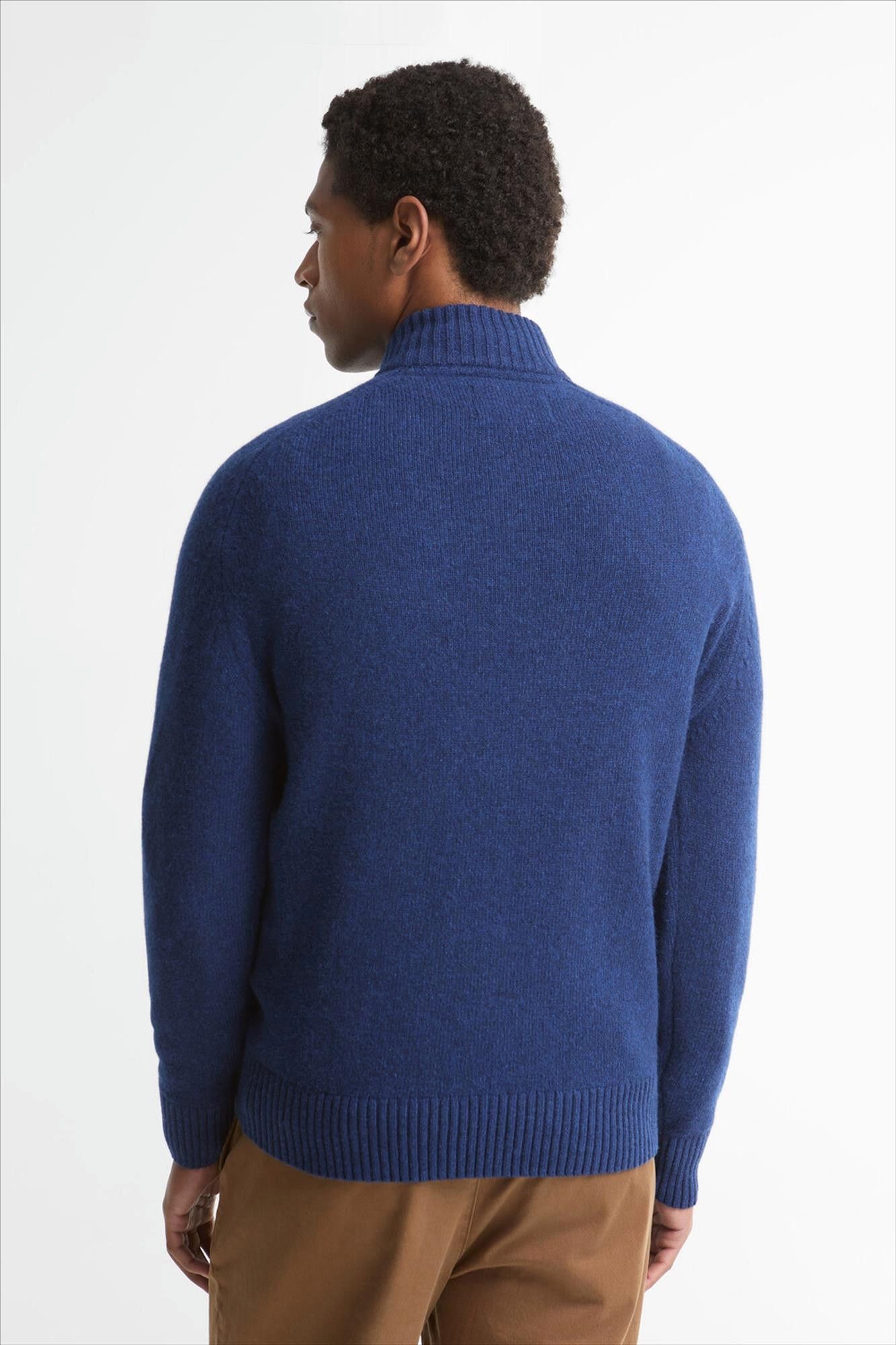 Barbour - Blauwe Newtown Half Zip trui