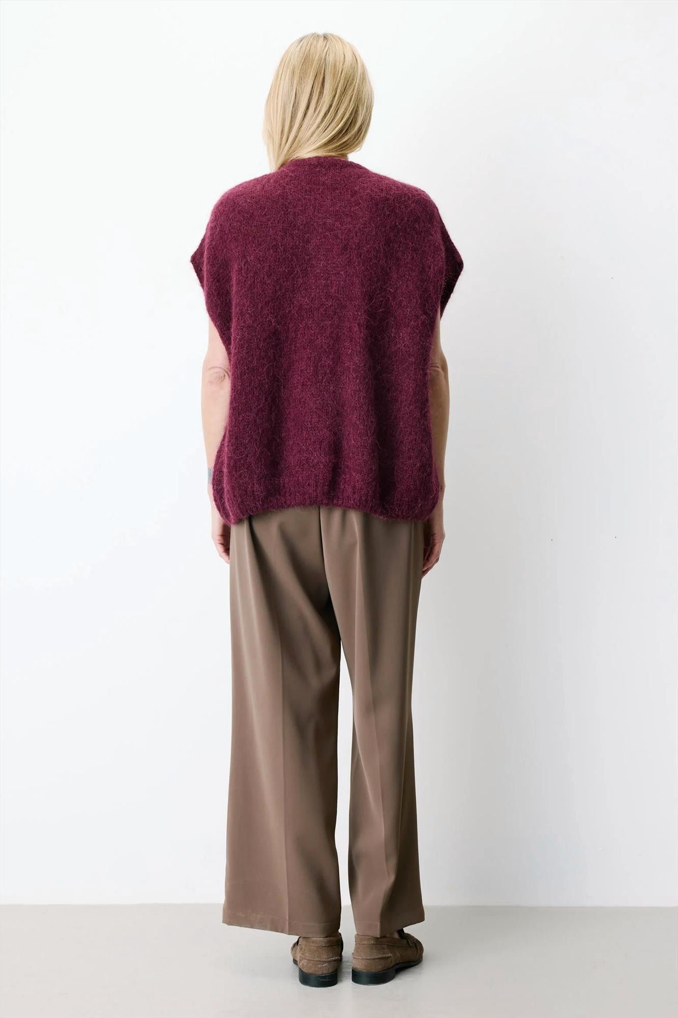 Grace & Mila - Bordeauxpaarse Addison cardigan