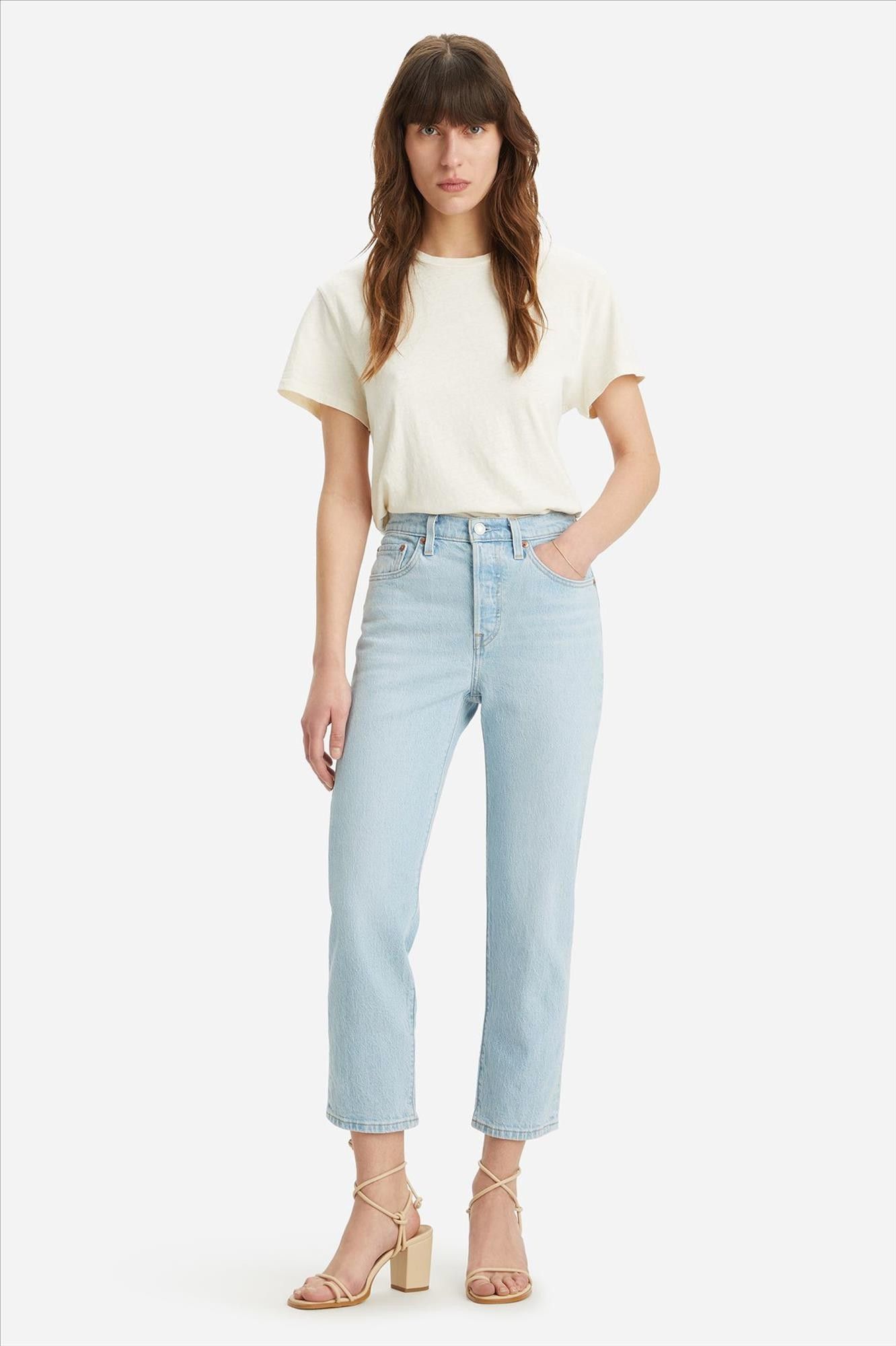 Levi's - Lichtblauwe 501 crop jeans