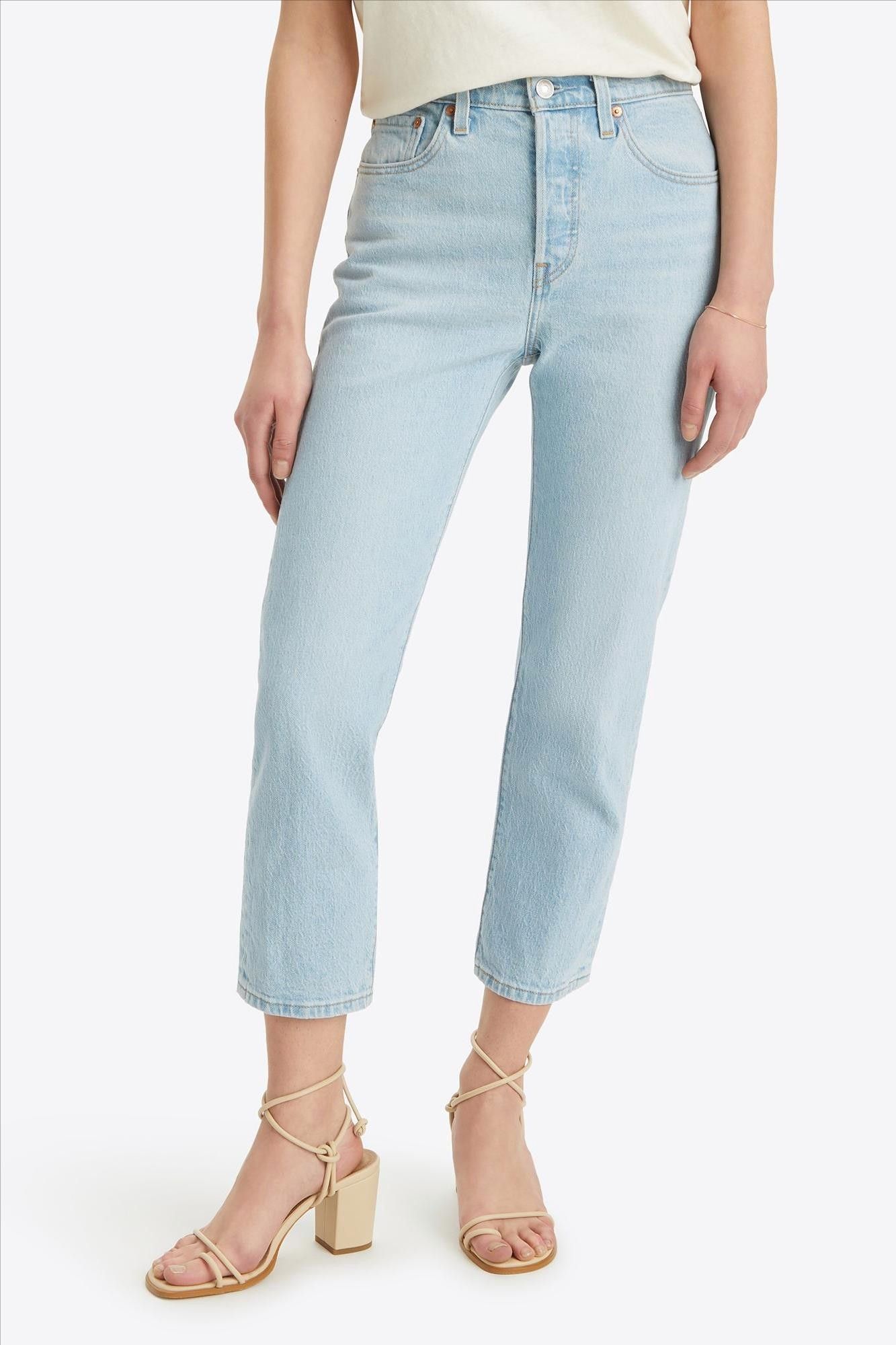 Levi's - Lichtblauwe 501 crop jeans
