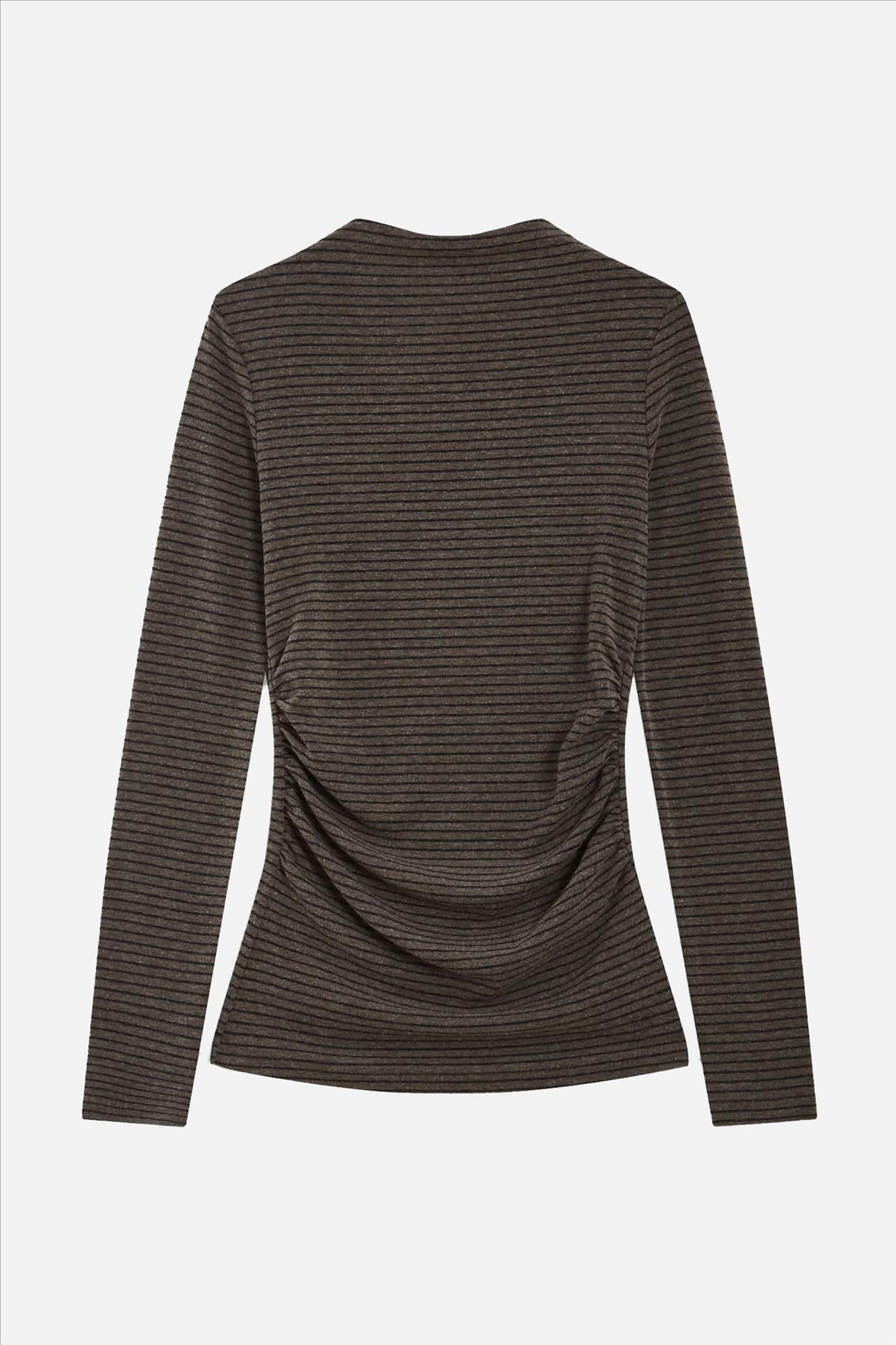 Grace & Mila - Donkergrijs-Zwarte Aralee longsleeve