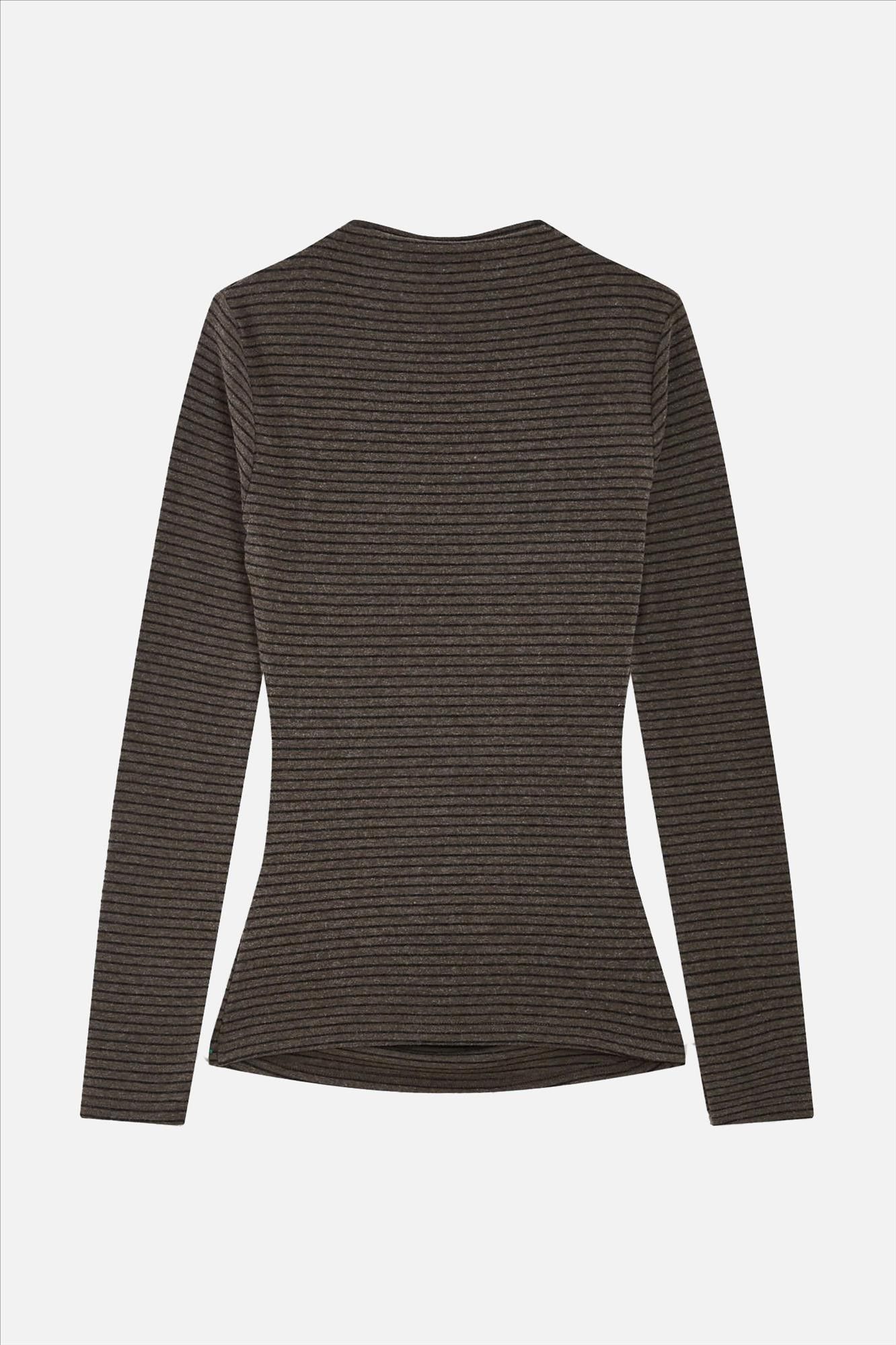 Grace & Mila - Donkergrijs-Zwarte Aralee longsleeve