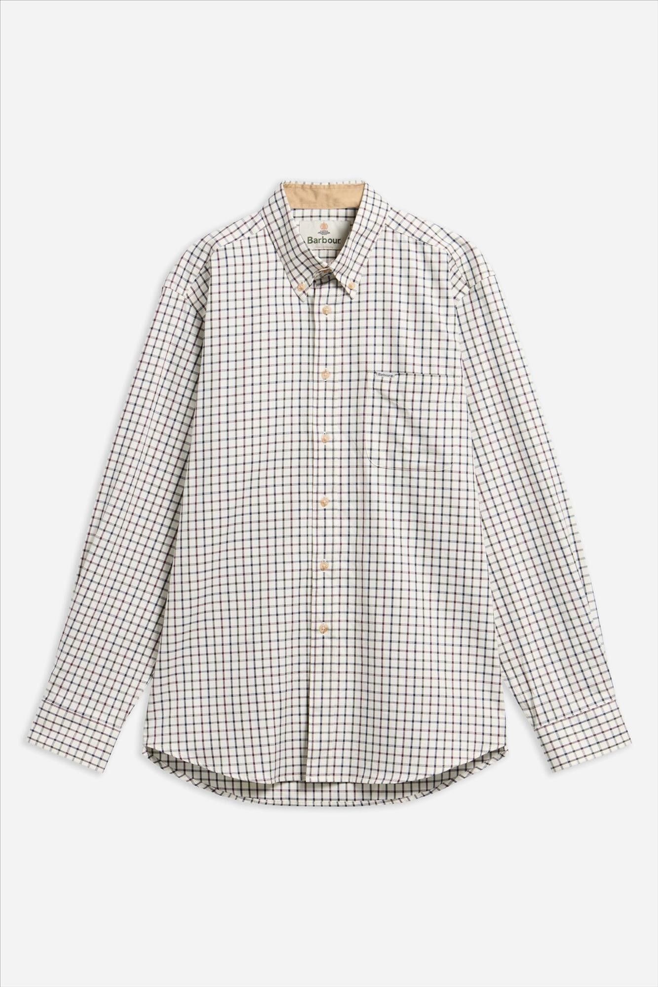 Barbour - Ecru-Bordeaux Sporting hemd