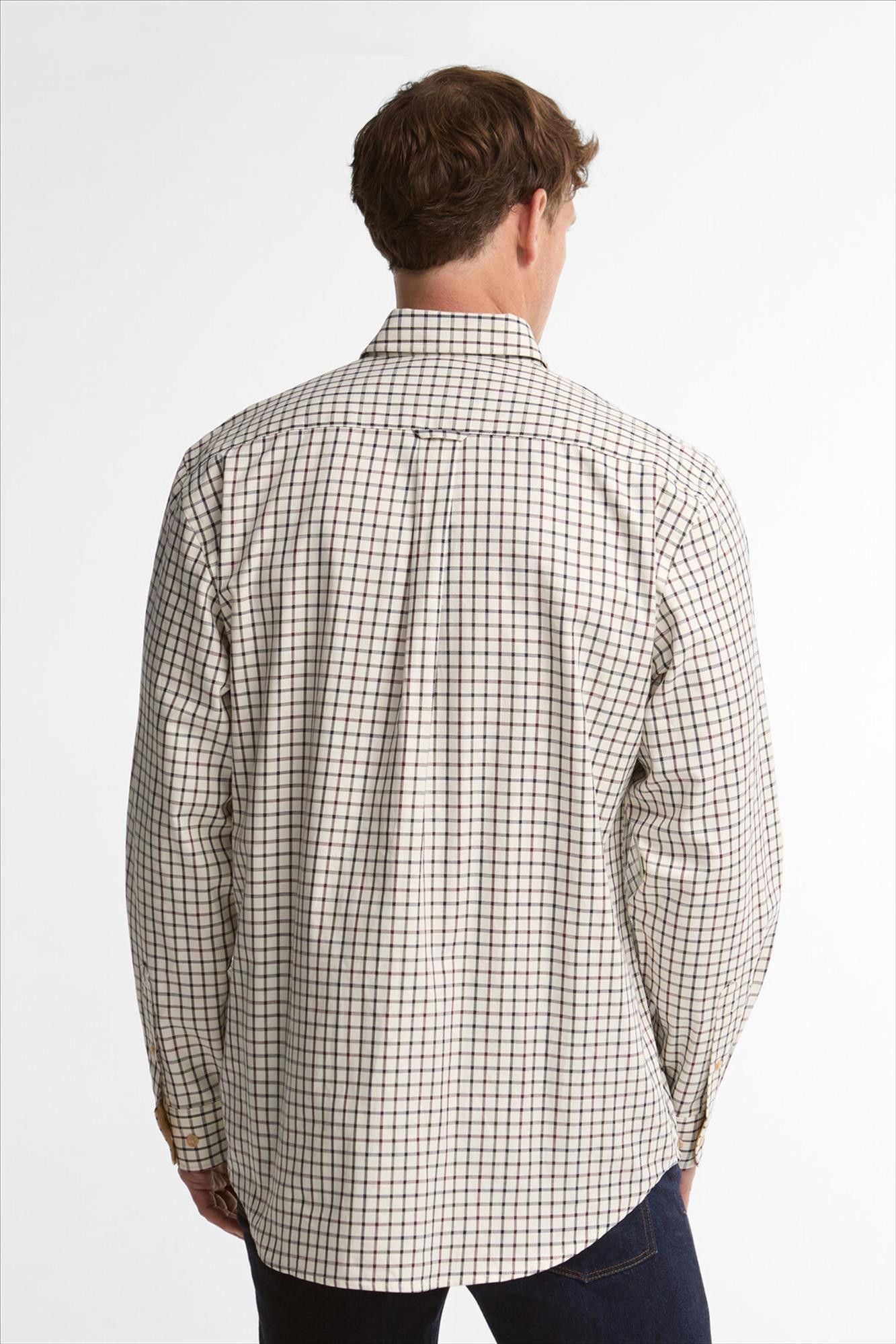 Barbour - Ecru-Bordeaux Sporting hemd