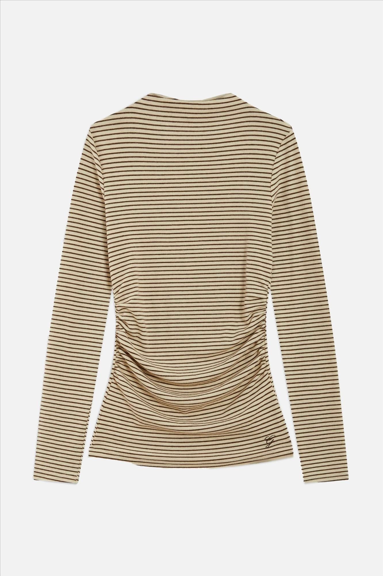 Grace & Mila - Ecru-Donkerbruine Aralee longsleeve
