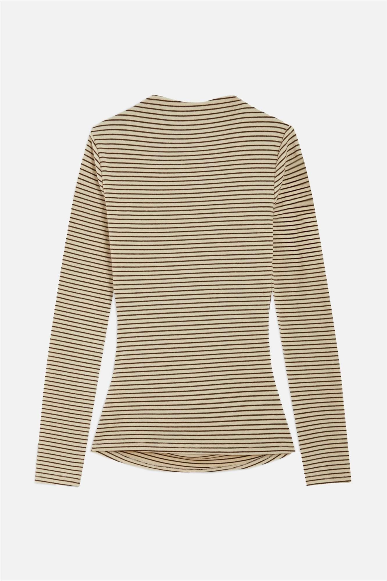 Grace & Mila - Ecru-Donkerbruine Aralee longsleeve