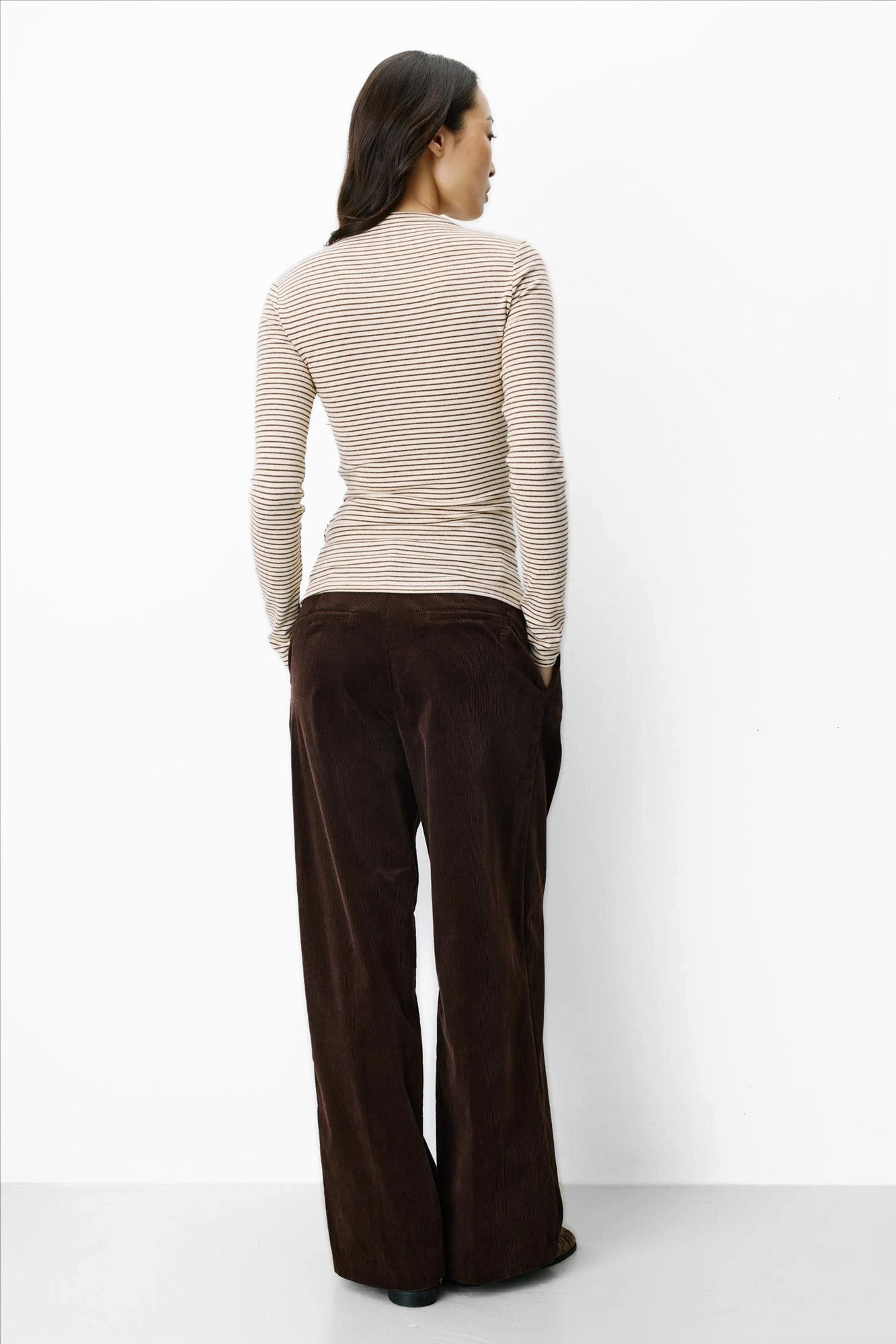 Grace & Mila - Ecru-Donkerbruine Aralee longsleeve