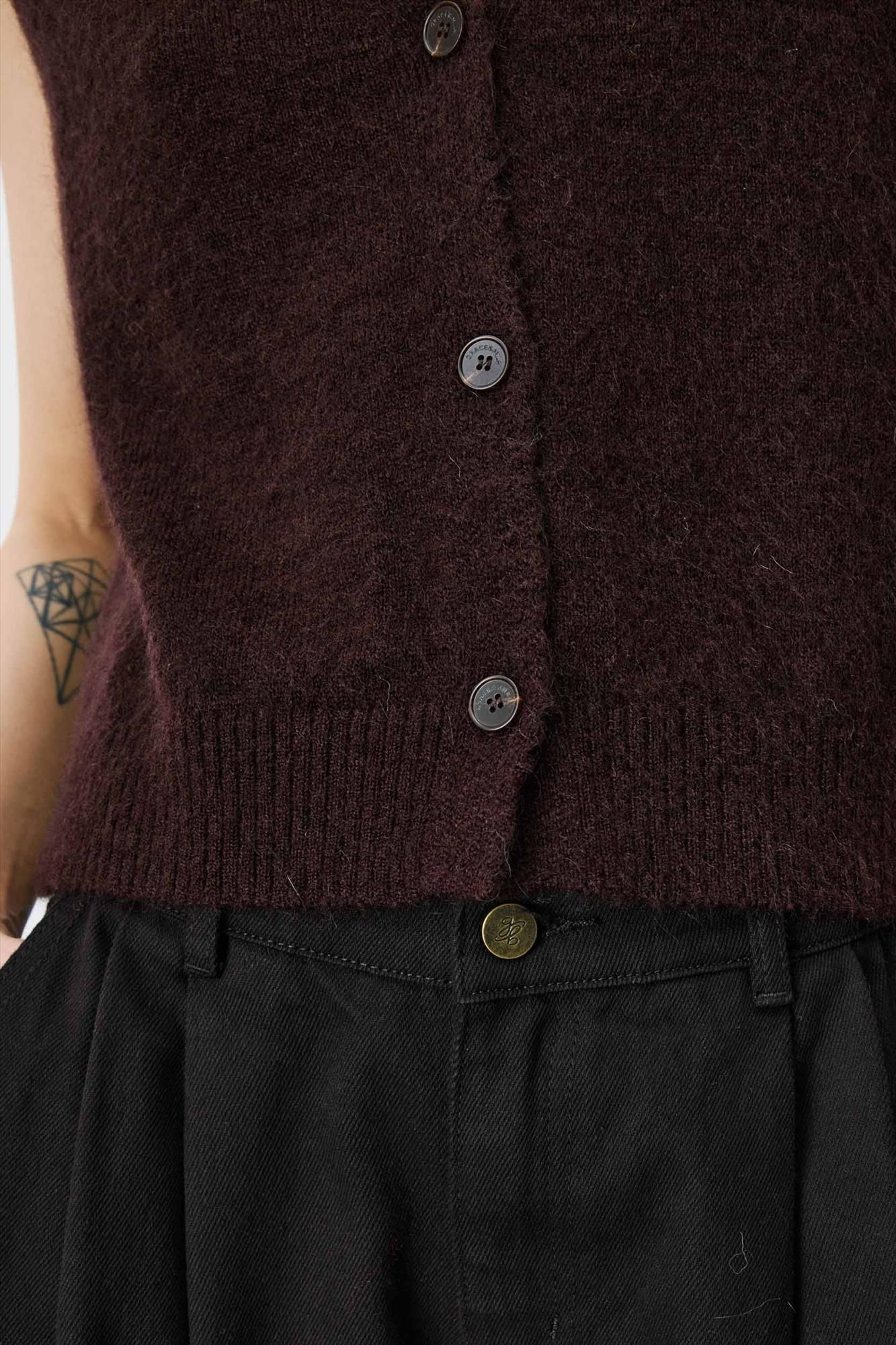 Grace & Mila - Donkerbruine Nars cardigan