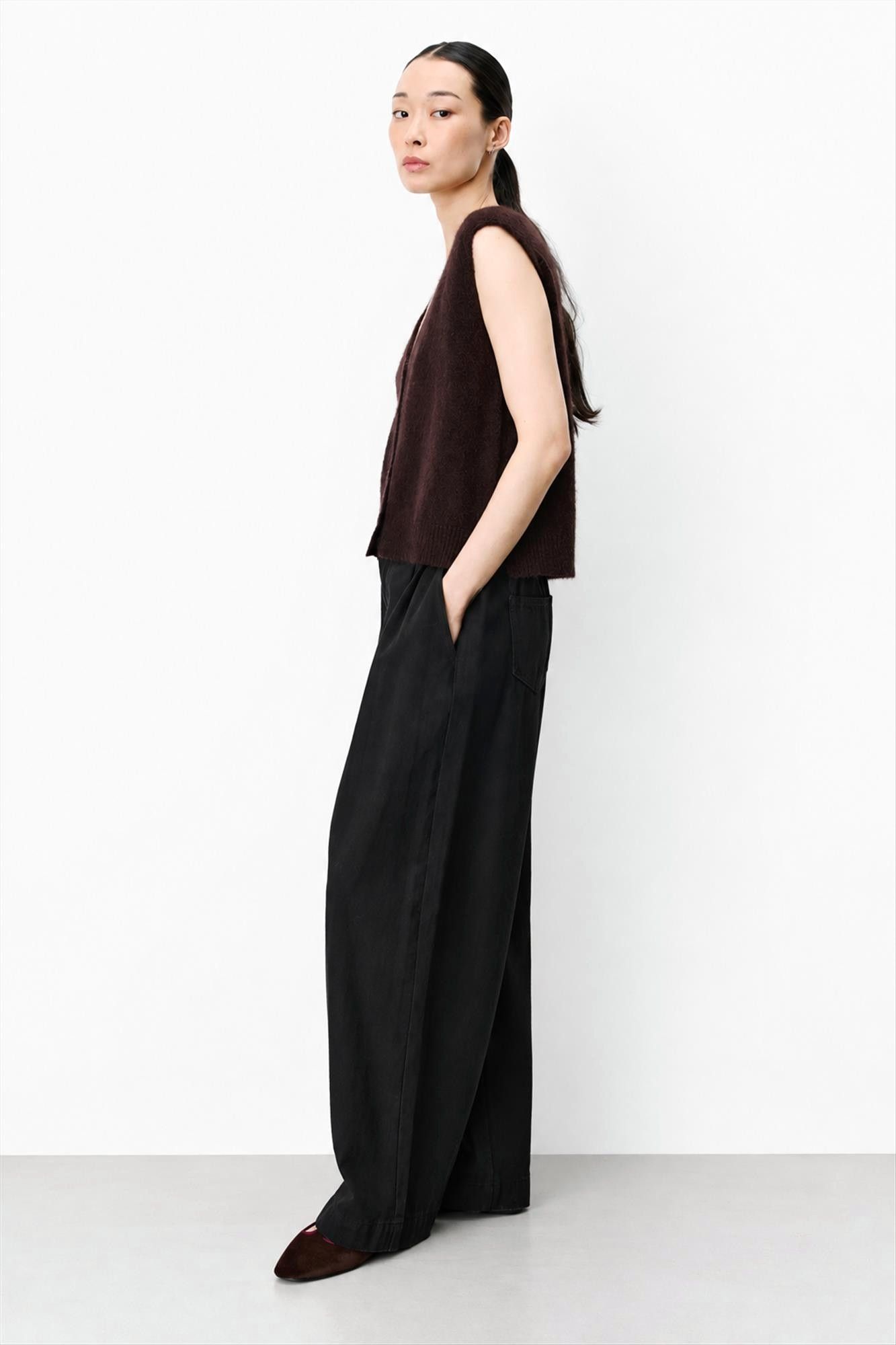Grace & Mila - Donkerbruine Nars cardigan
