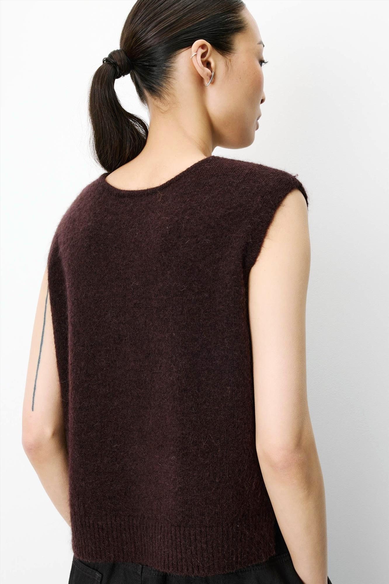 Grace & Mila - Donkerbruine Nars cardigan