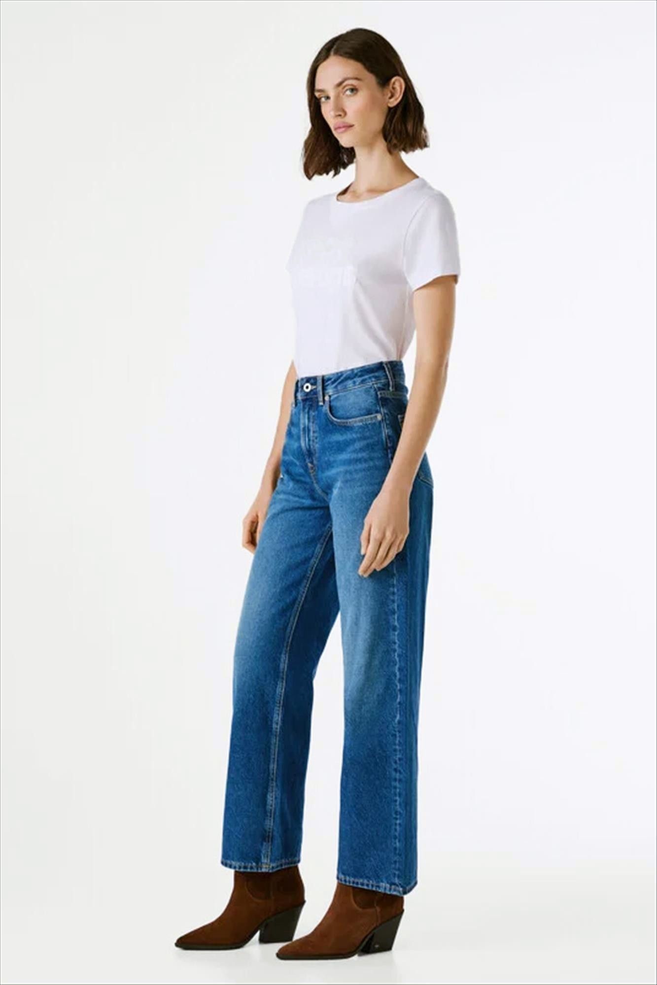 Pepe Jeans London - Donkerblauwe Lexa Straight jeans