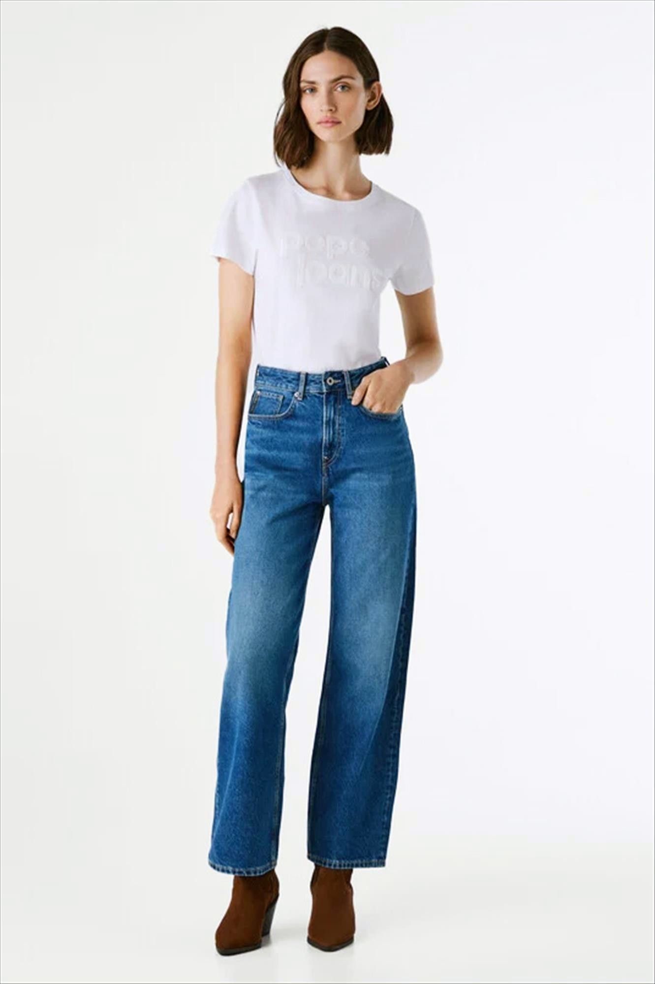 Pepe Jeans London - Donkerblauwe Lexa Straight jeans