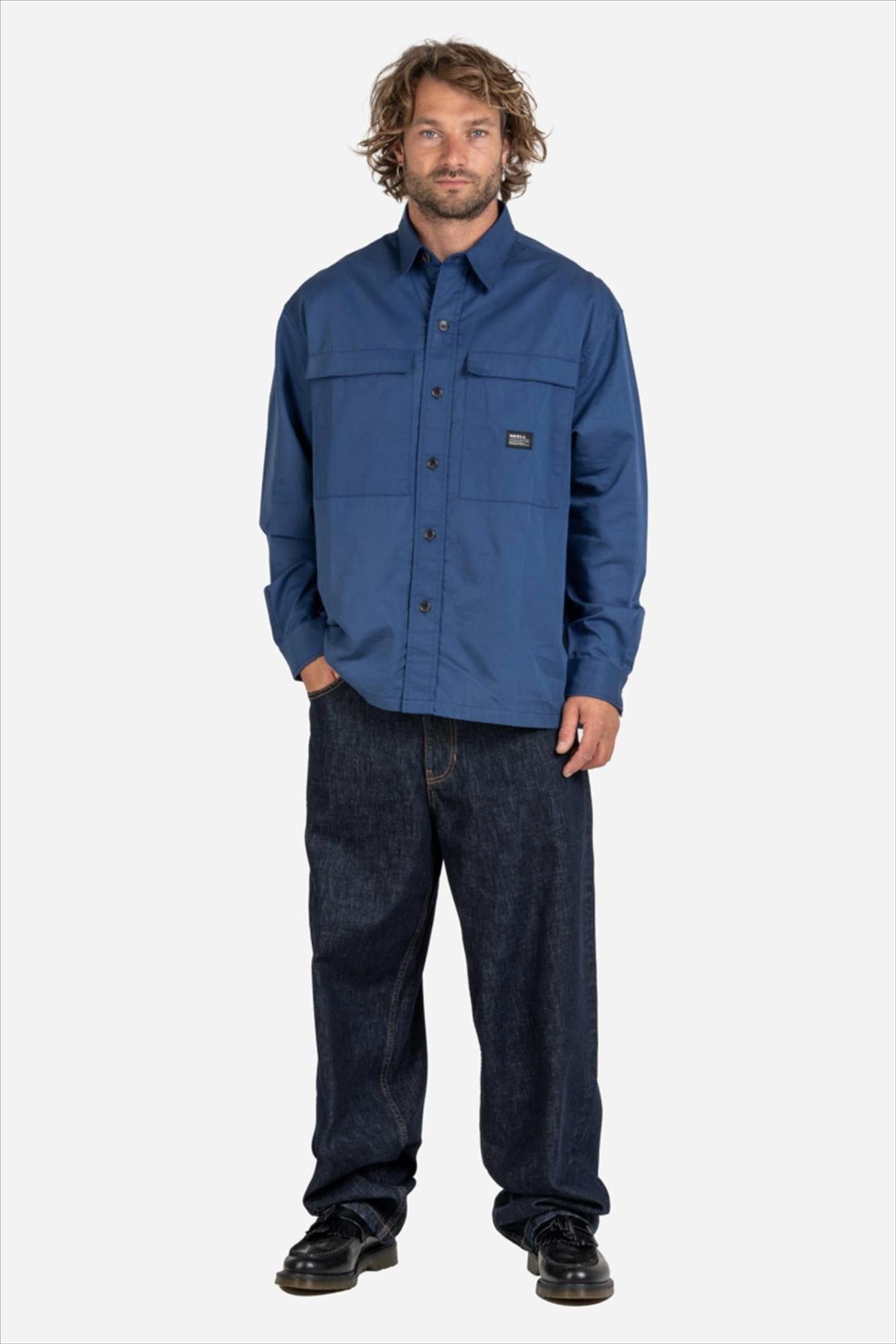 Reell - Donkerblauwe Baggy tapered jeans