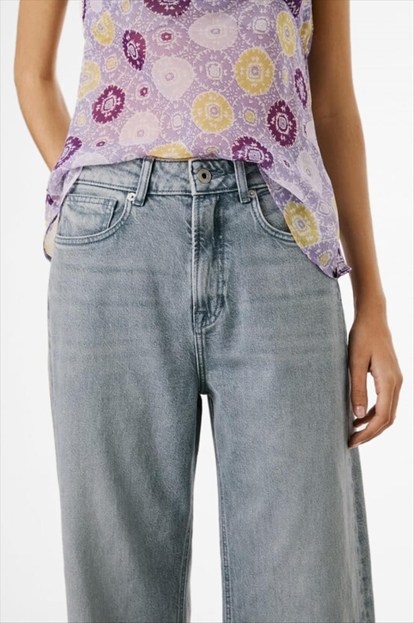 Pepe Jeans London - Grijze Lexa Straight jeans