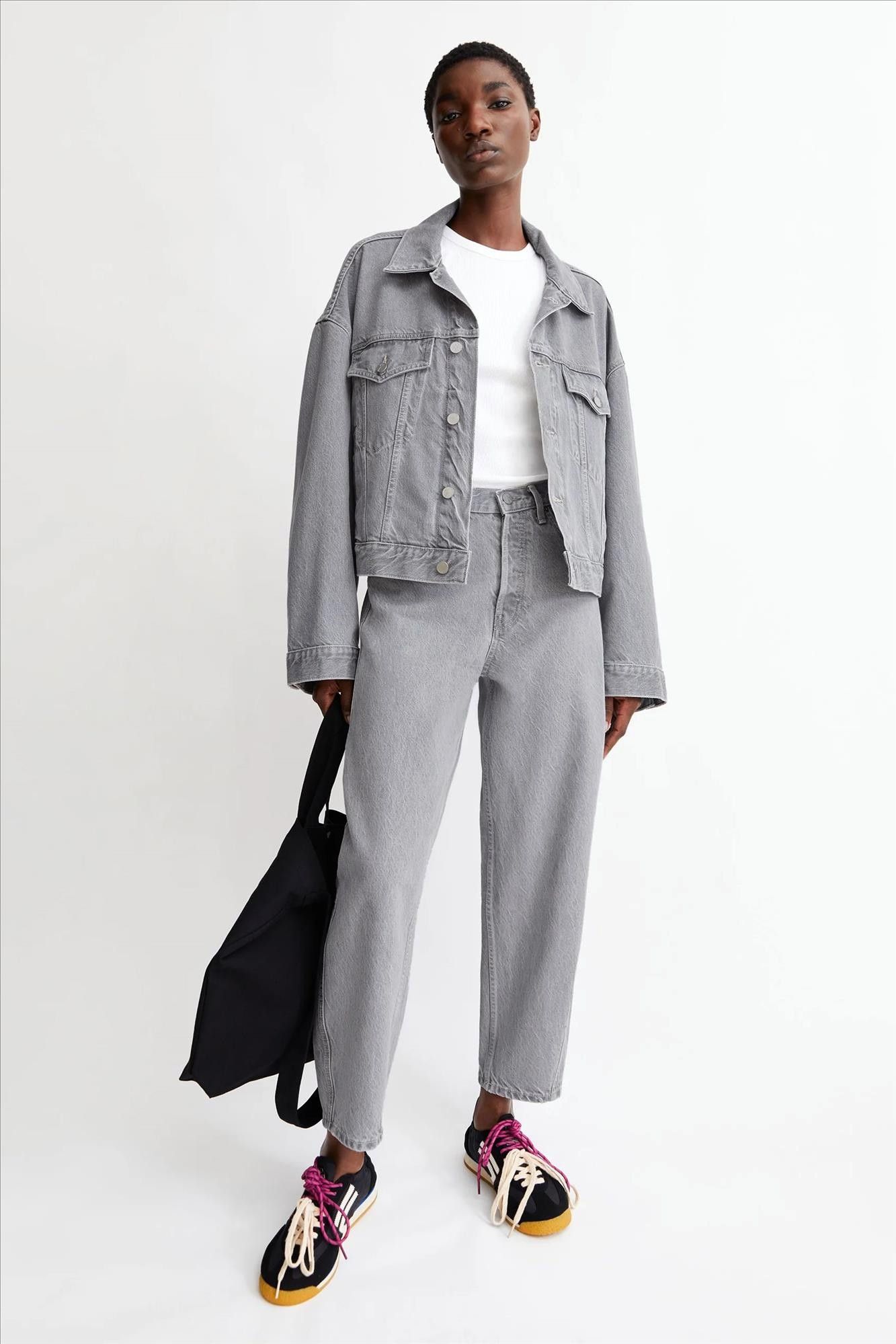 Armed Angels - Grijze Baarly barrel jeans