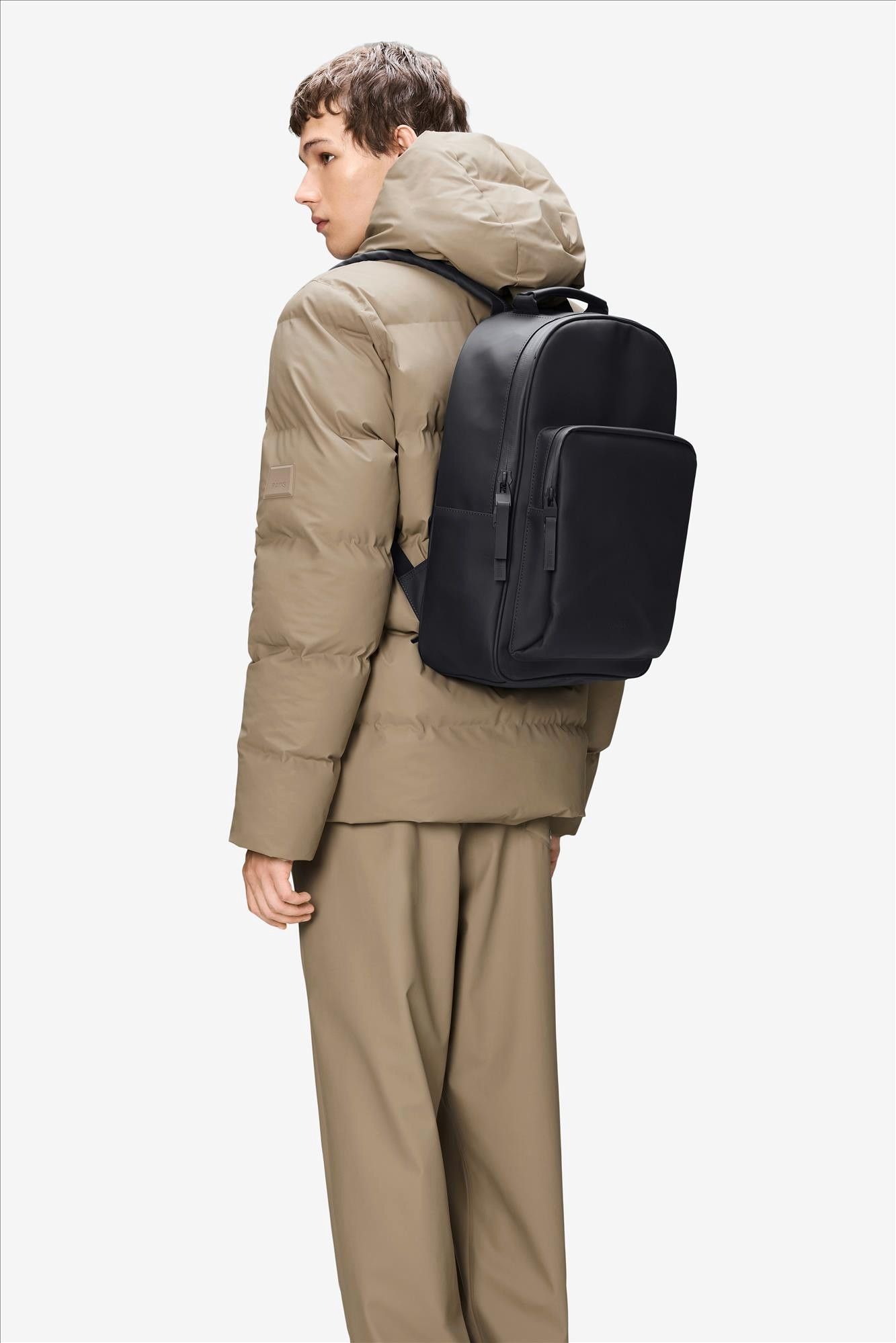 RAINS - Zwarte Book Daypack rugzak