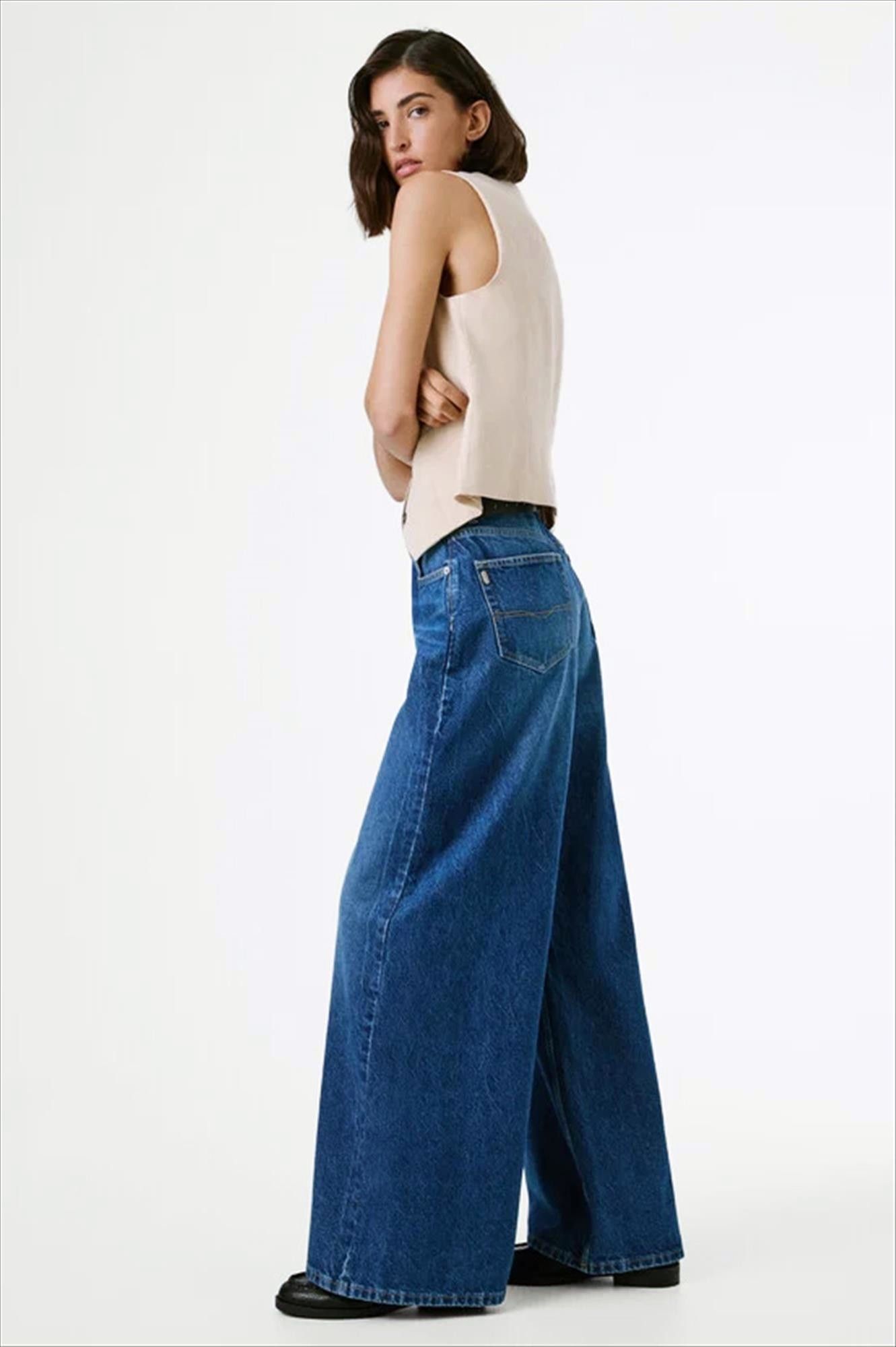 Pepe Jeans London - Donkerblauwe Jaimy Wide jeans