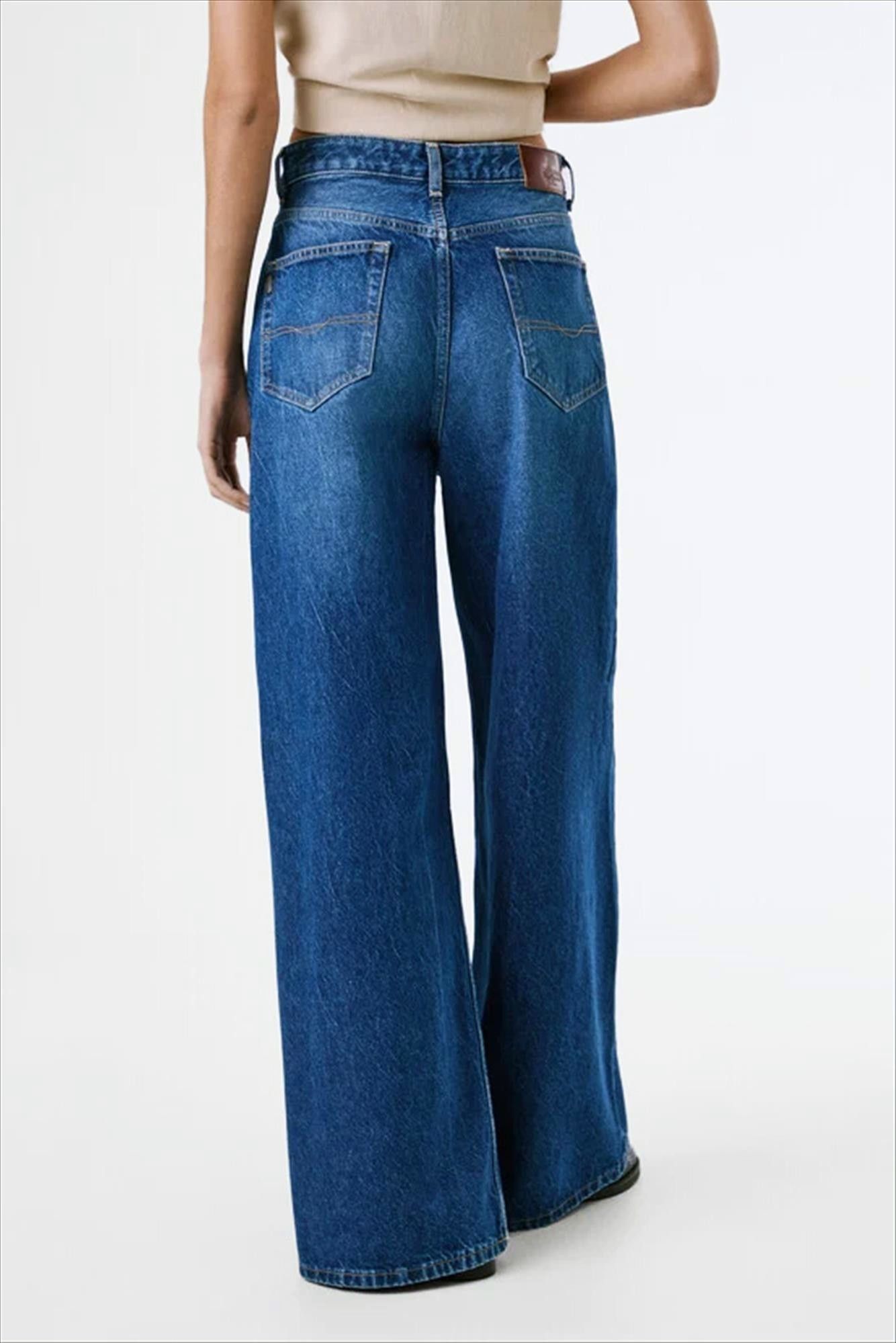 Pepe Jeans London - Donkerblauwe Jaimy Wide jeans