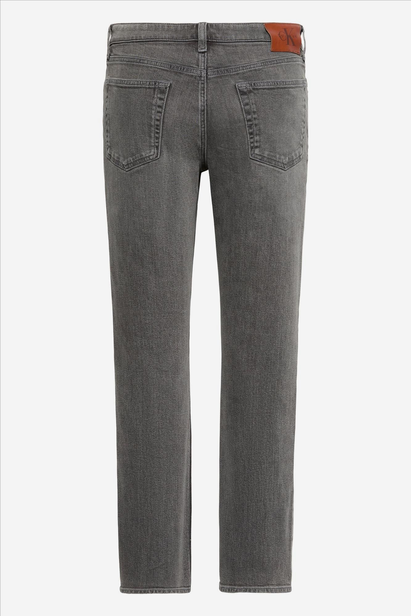 Calvin Klein Jeans - Donkergrijze Stone slim straight jeans