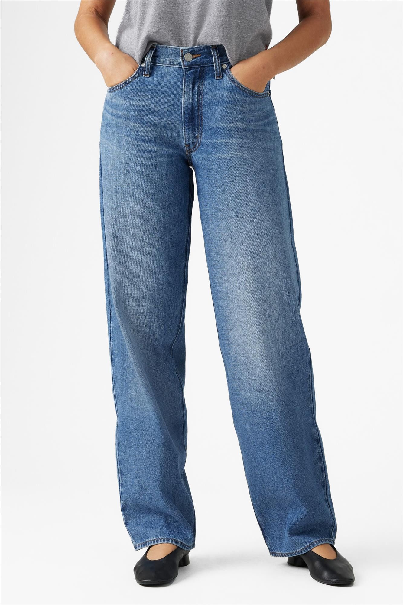Levi's - Middenblauwe Baggy Dad jeans