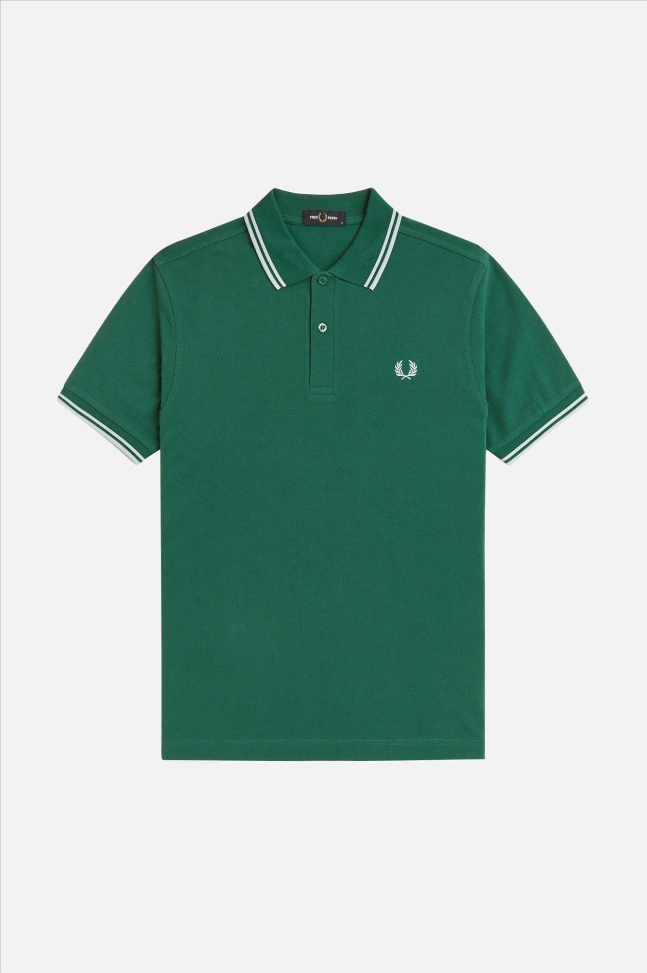 Fred Perry - Groene Twin Tipped polo