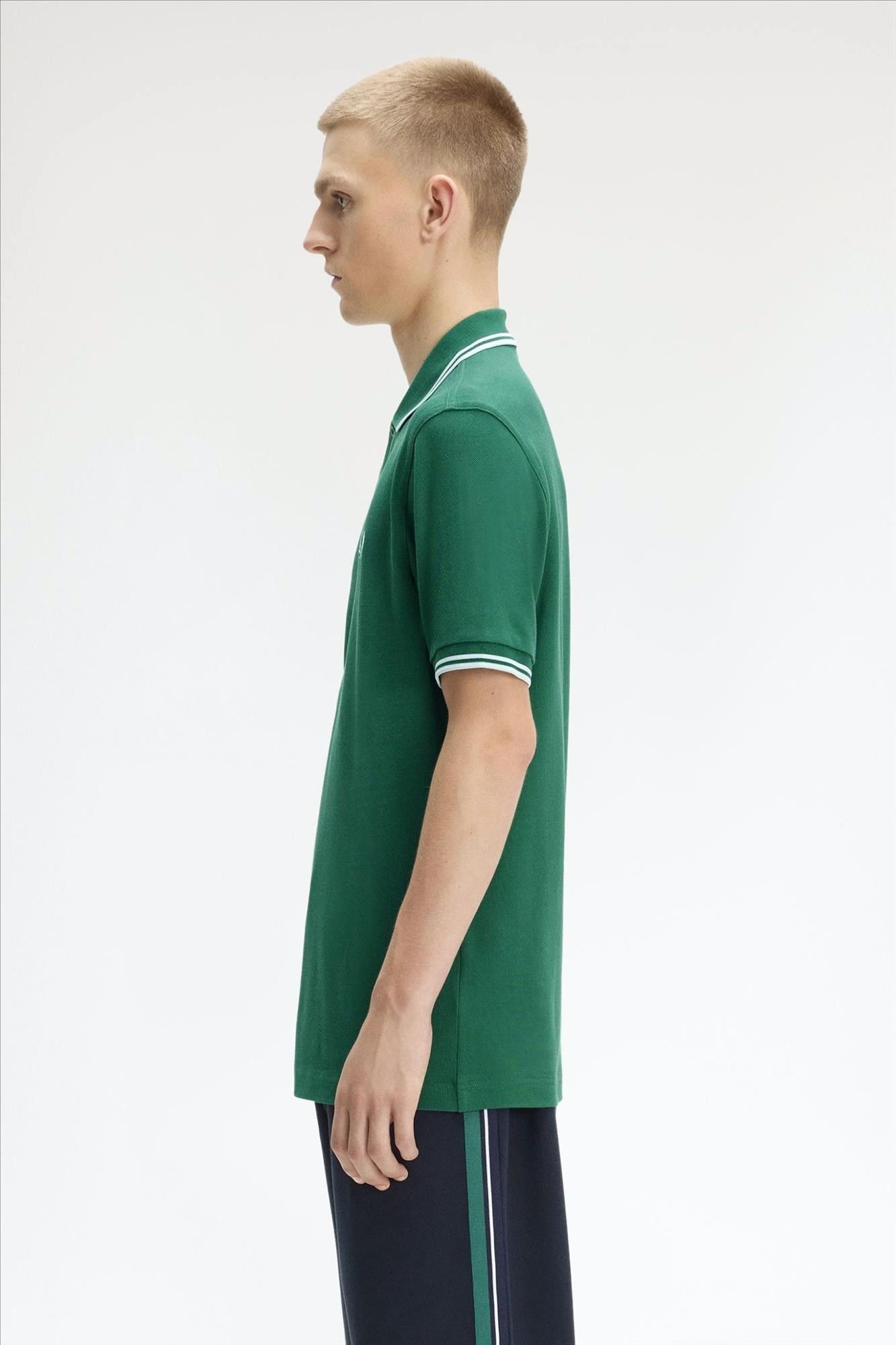 Fred Perry - Groene Twin Tipped polo