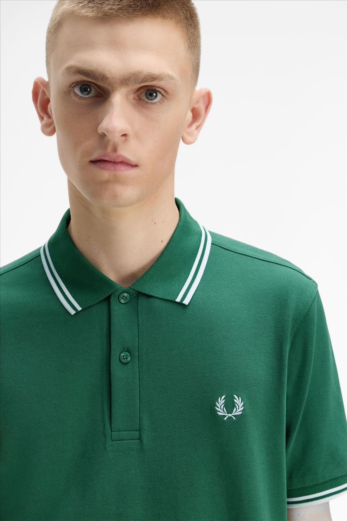 Fred Perry - Groene Twin Tipped polo