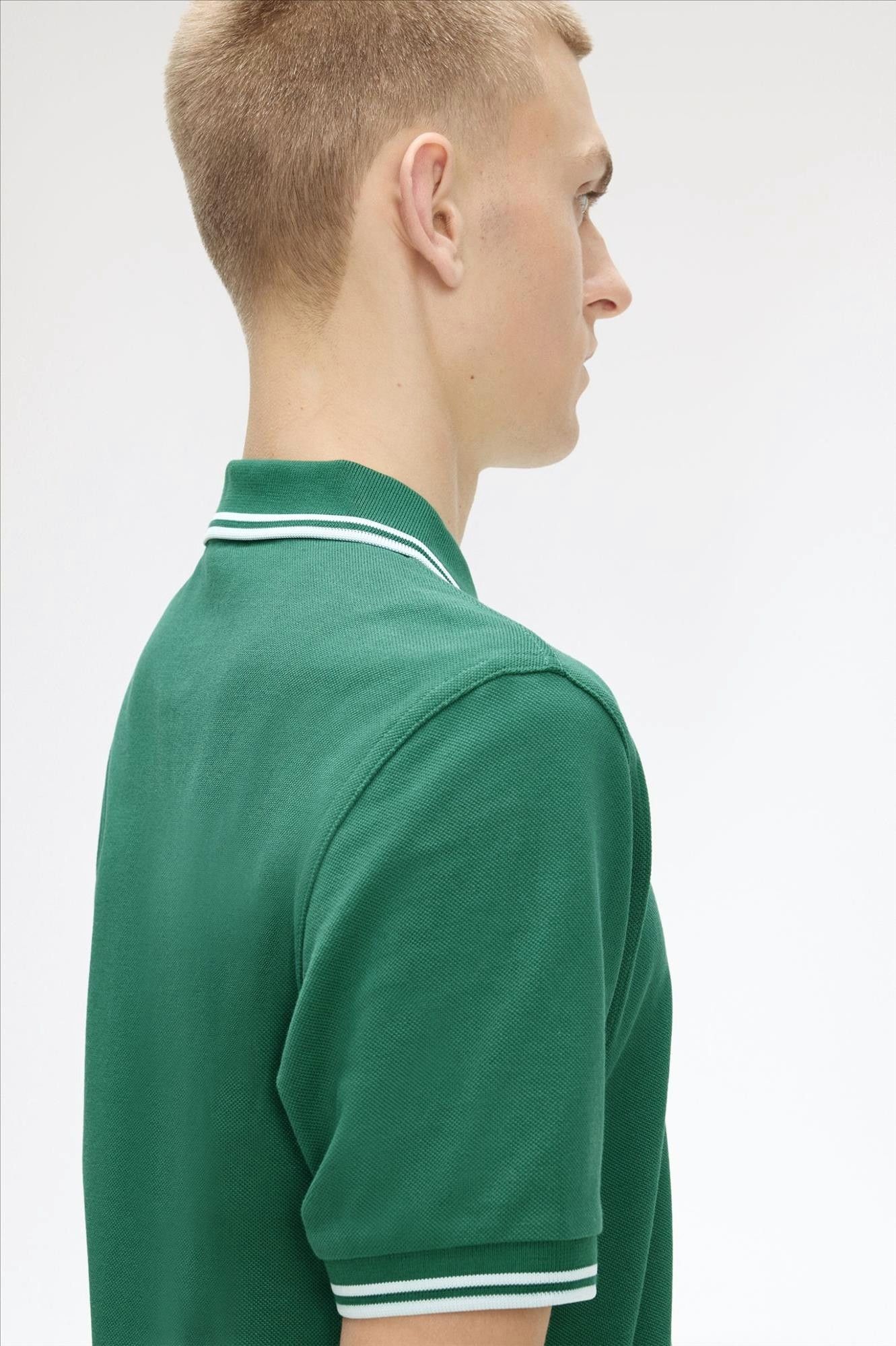 Fred Perry - Groene Twin Tipped polo
