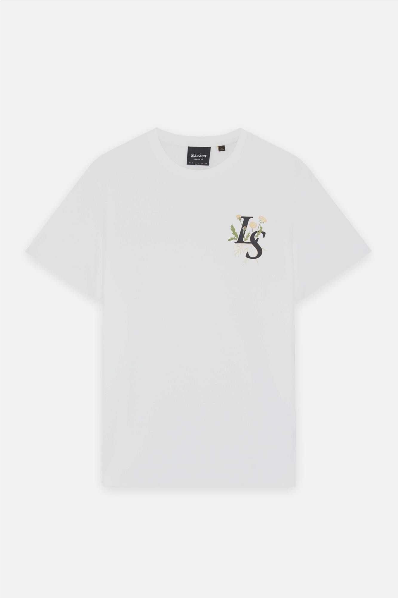 Lyle & Scott - Witte Botanical Graphic T-shirt