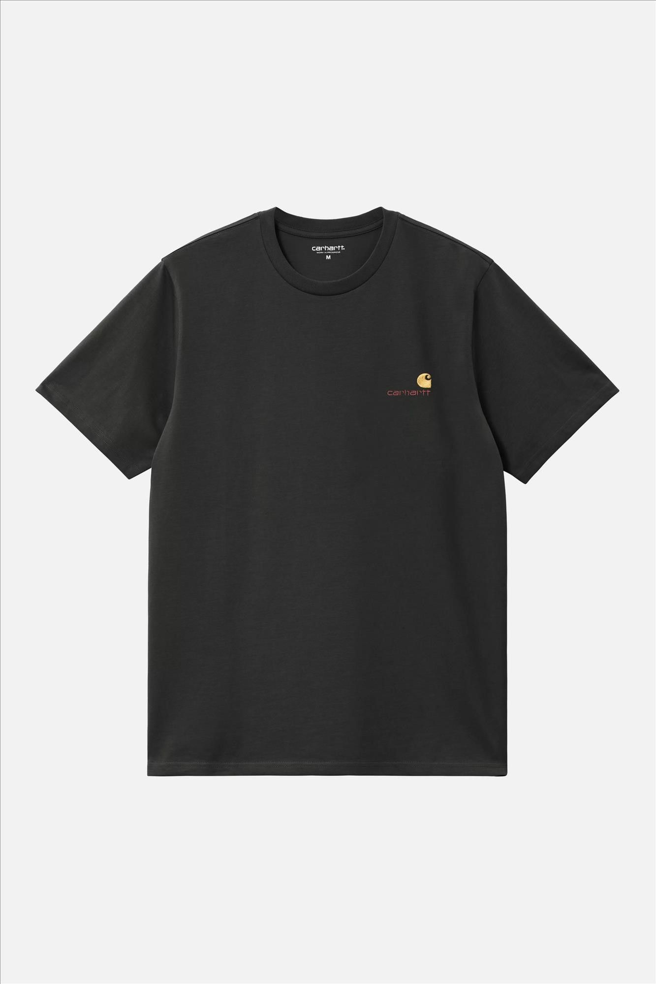 Carhartt WIP - Donkergroene American Script T-shirt