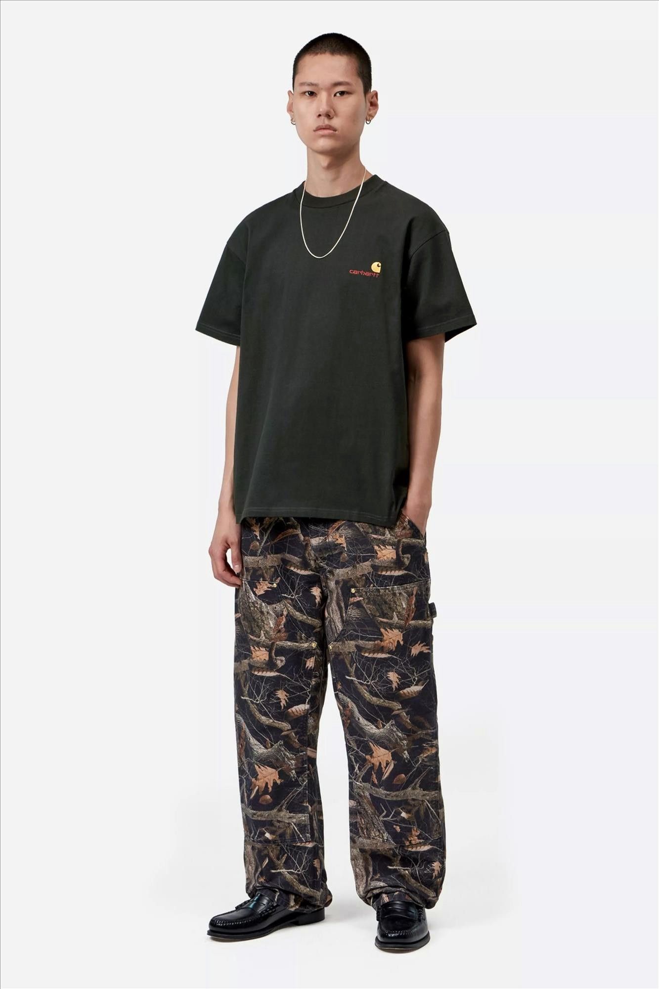 Carhartt WIP - Donkergroene American Script T-shirt